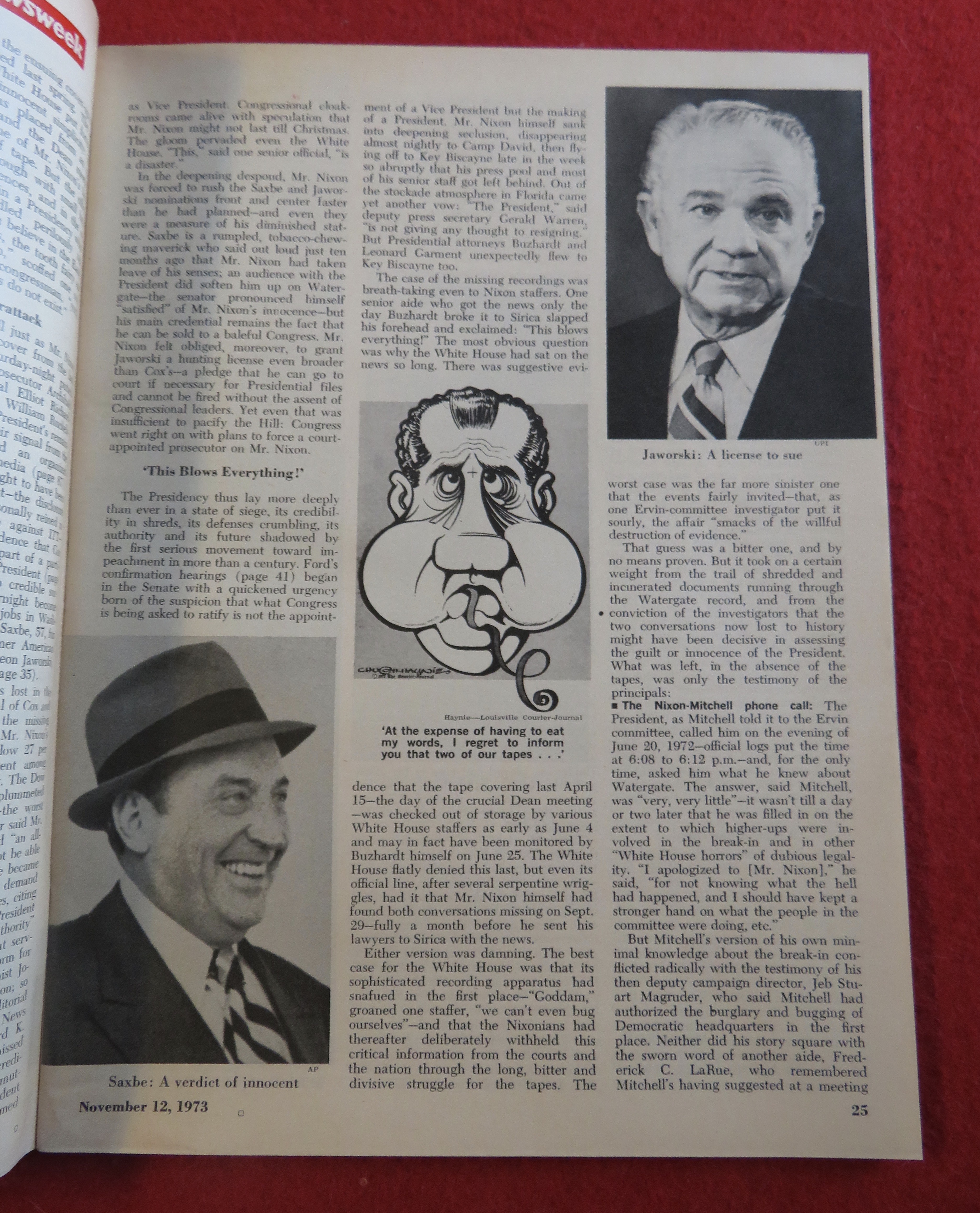 Newsweek Magazine November 12, 1973 What Next?