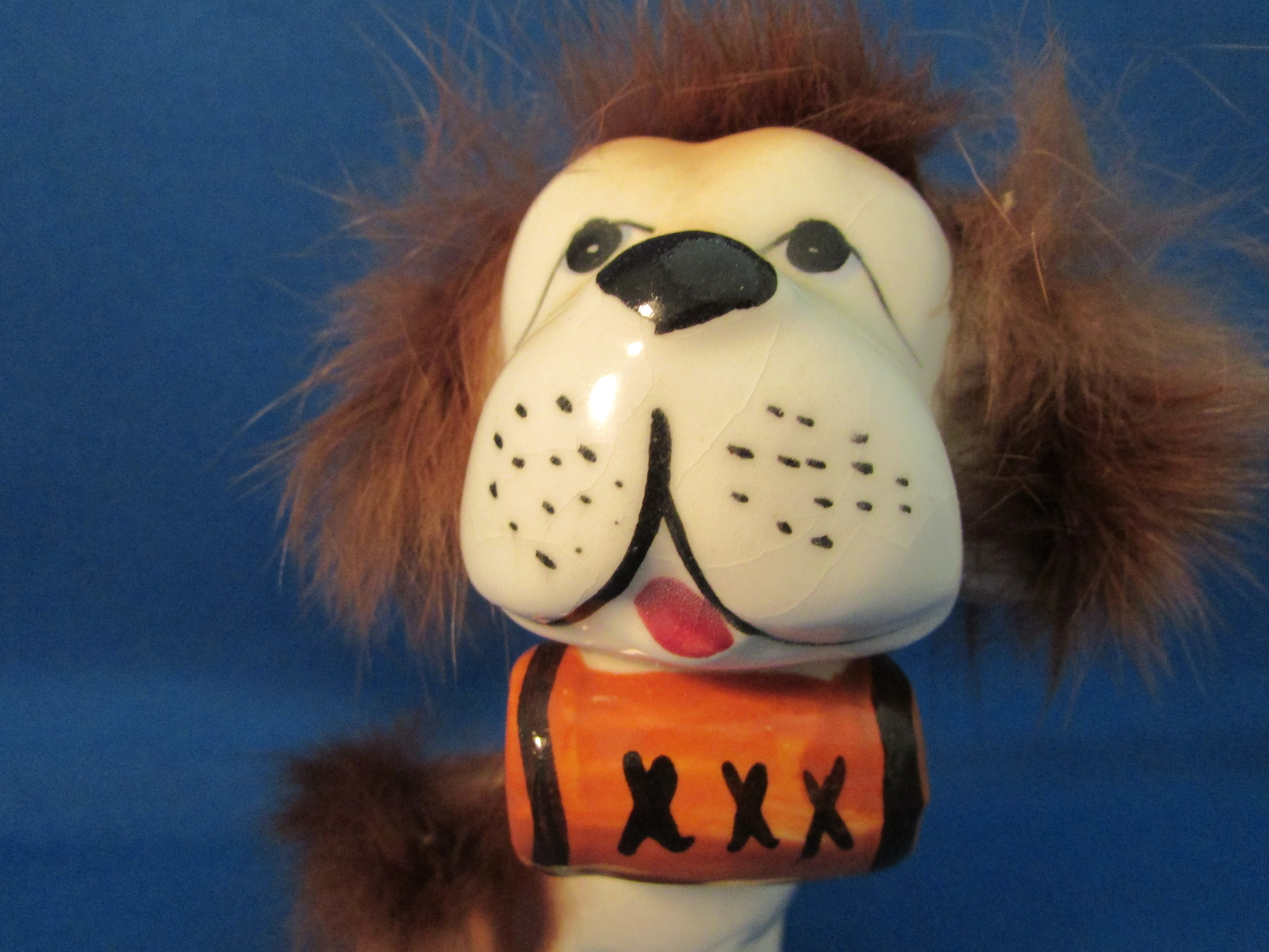 St Bernard Furry Figurine