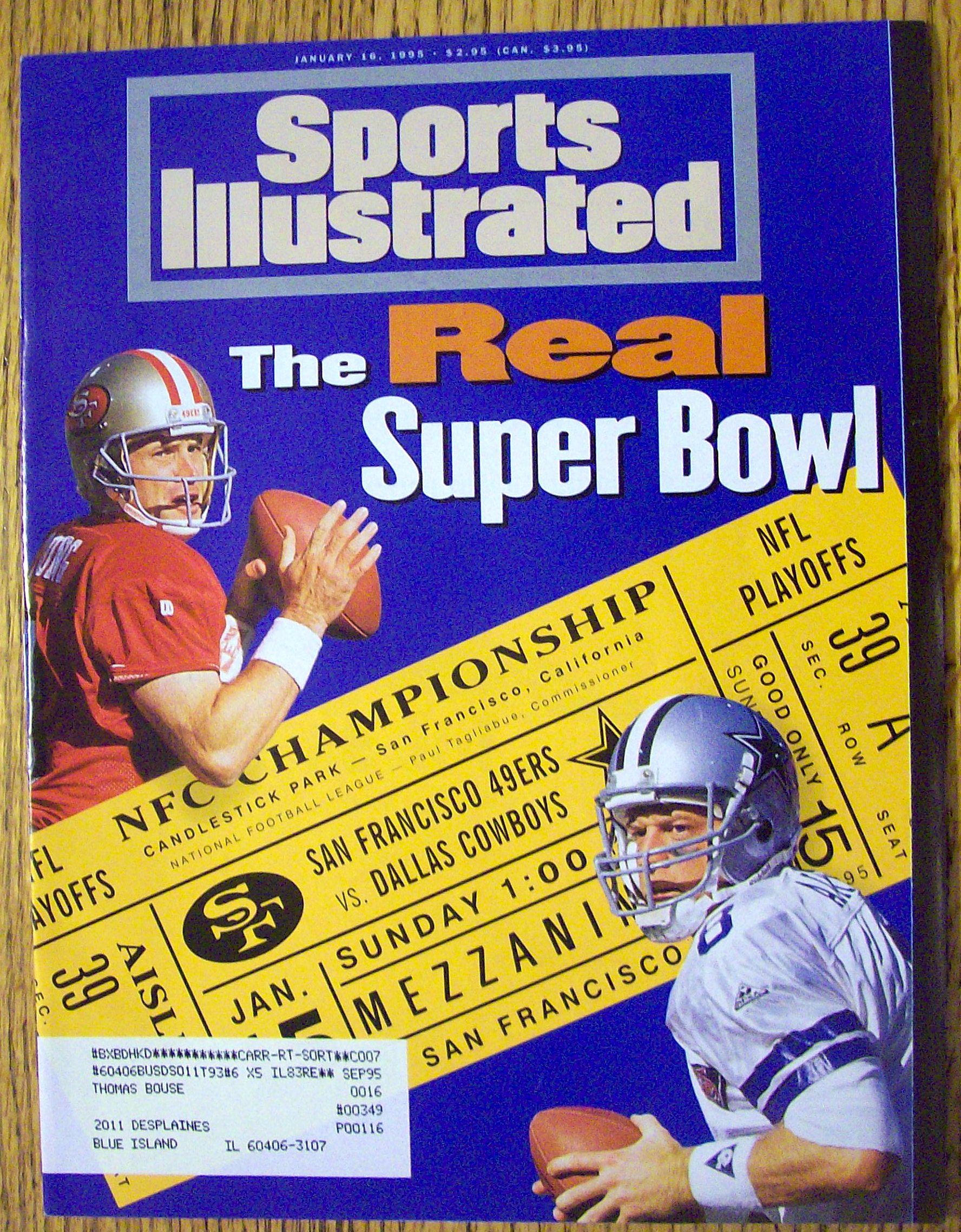 Sports Illustrated Magazine January 16, 1995 Super Bowl