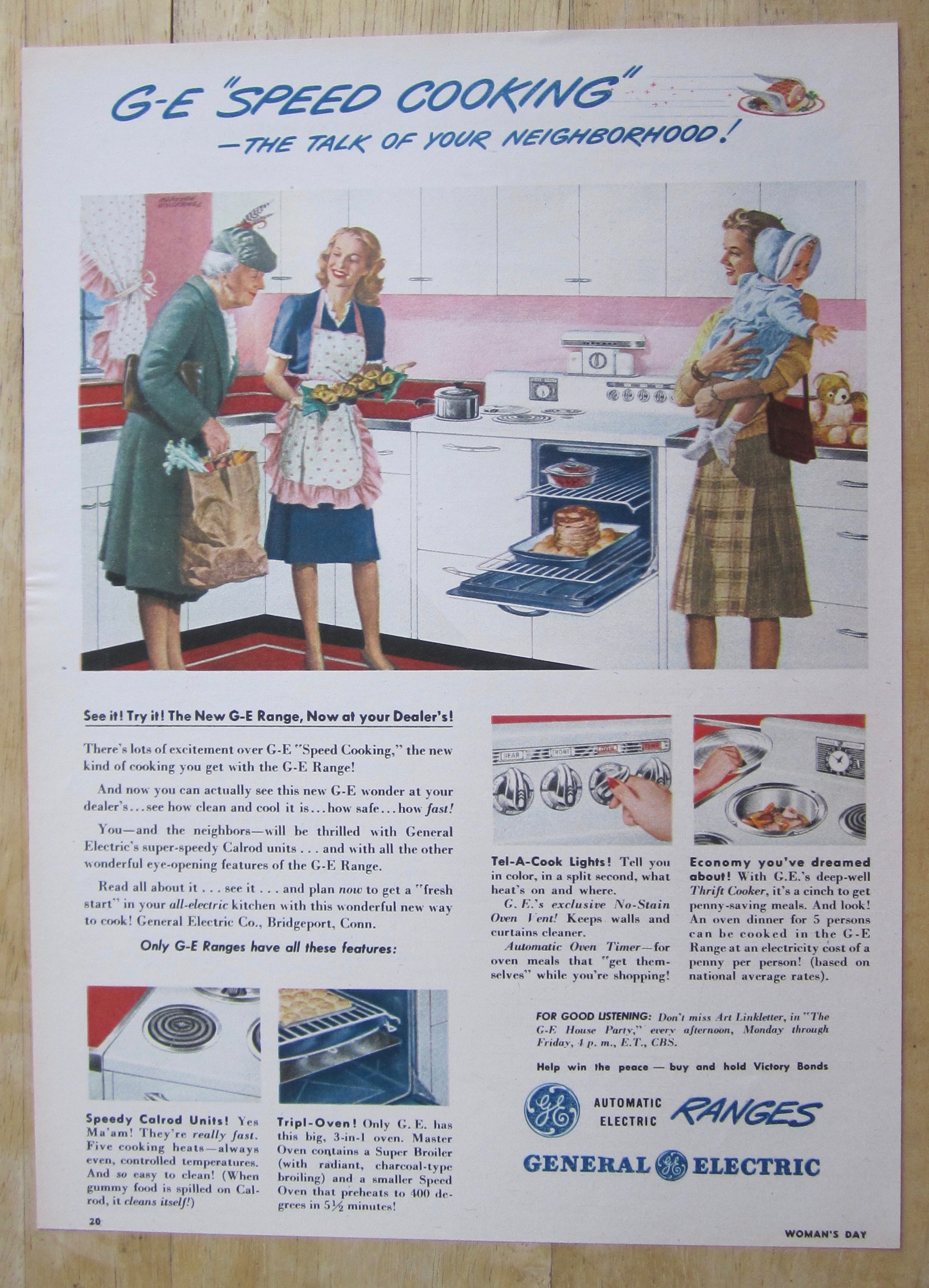 1945 General Electric Range w/ General Electric Cooking