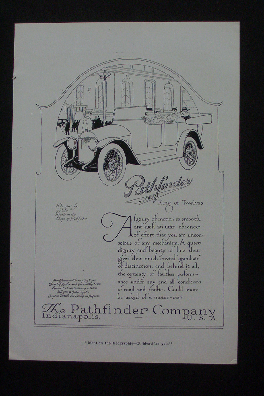 1916 The Pathfinder Company with a Pathfinder the Great