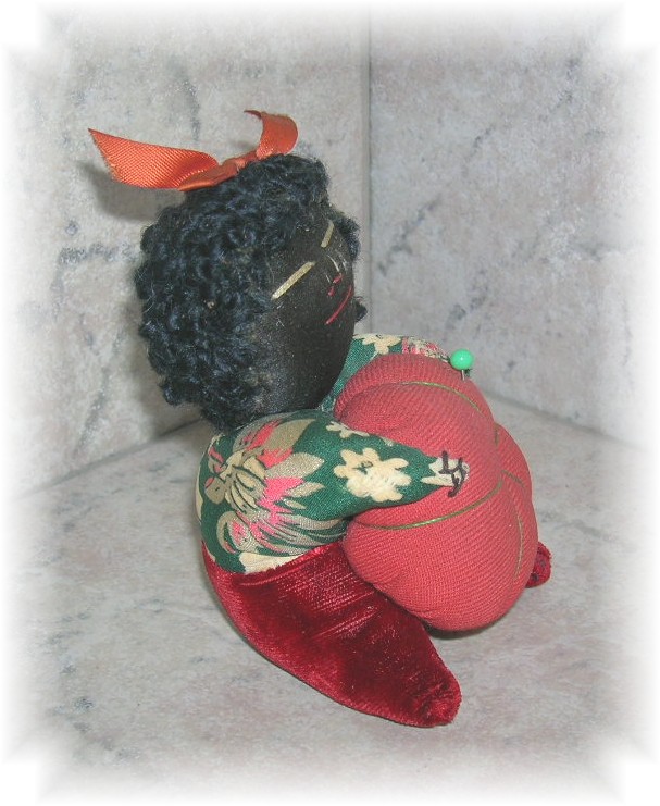 Americana Pin Cushion Black Lady with Tomato