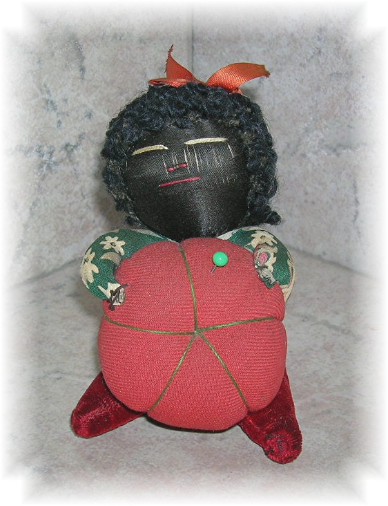 Americana Pin Cushion Black Lady with Tomato
