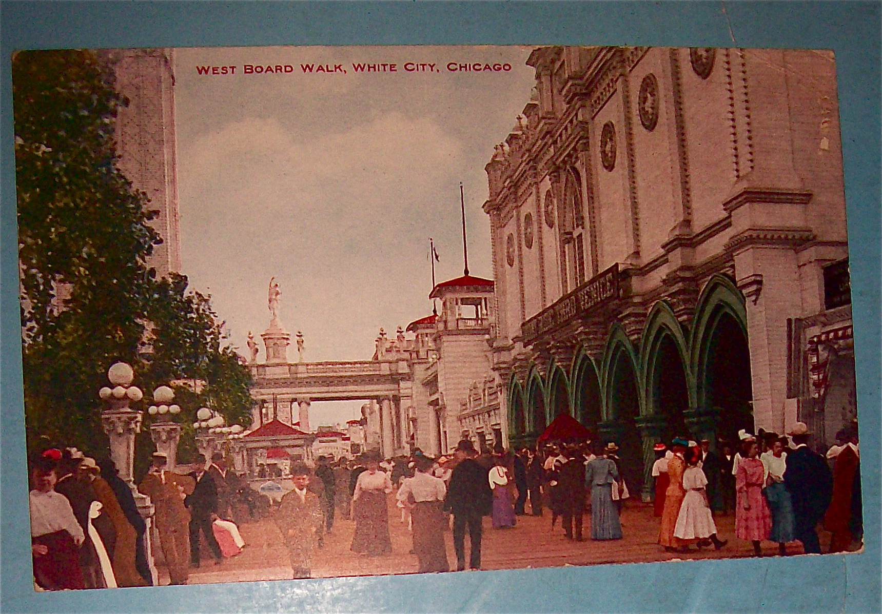 West Board Walk In White City, Chicago Postcard