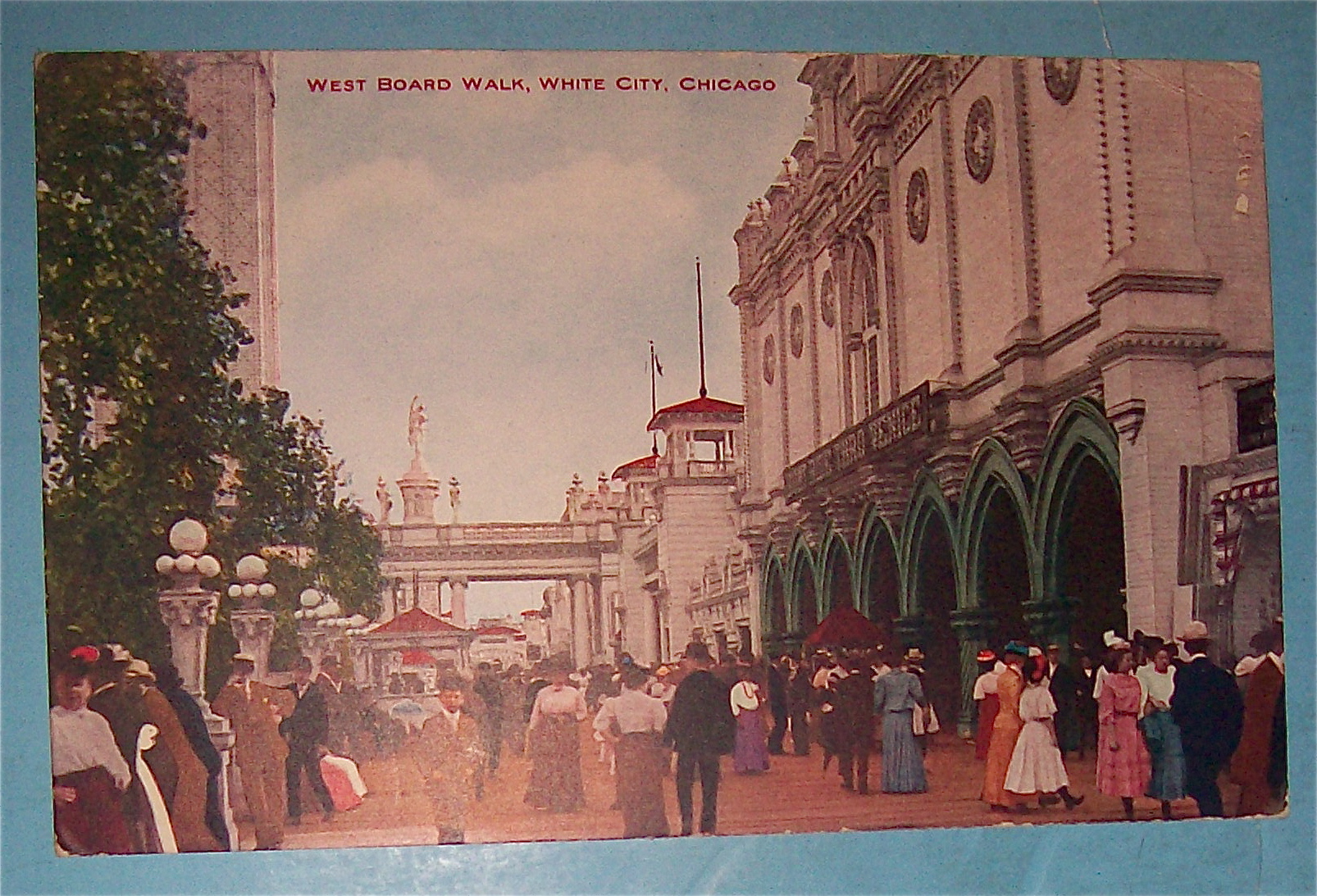 West Board Walk In White City, Chicago Postcard
