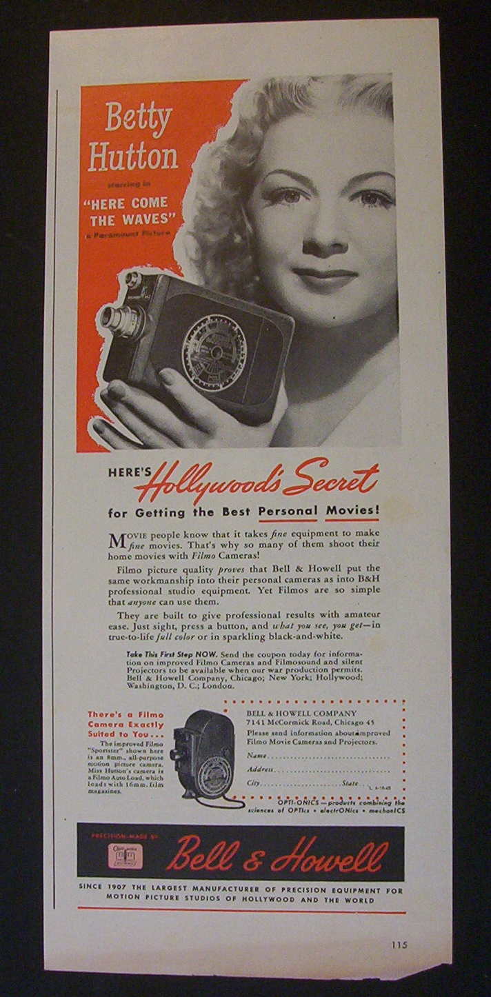 1945  Bell  &  Howell  with  Betty  Hutton