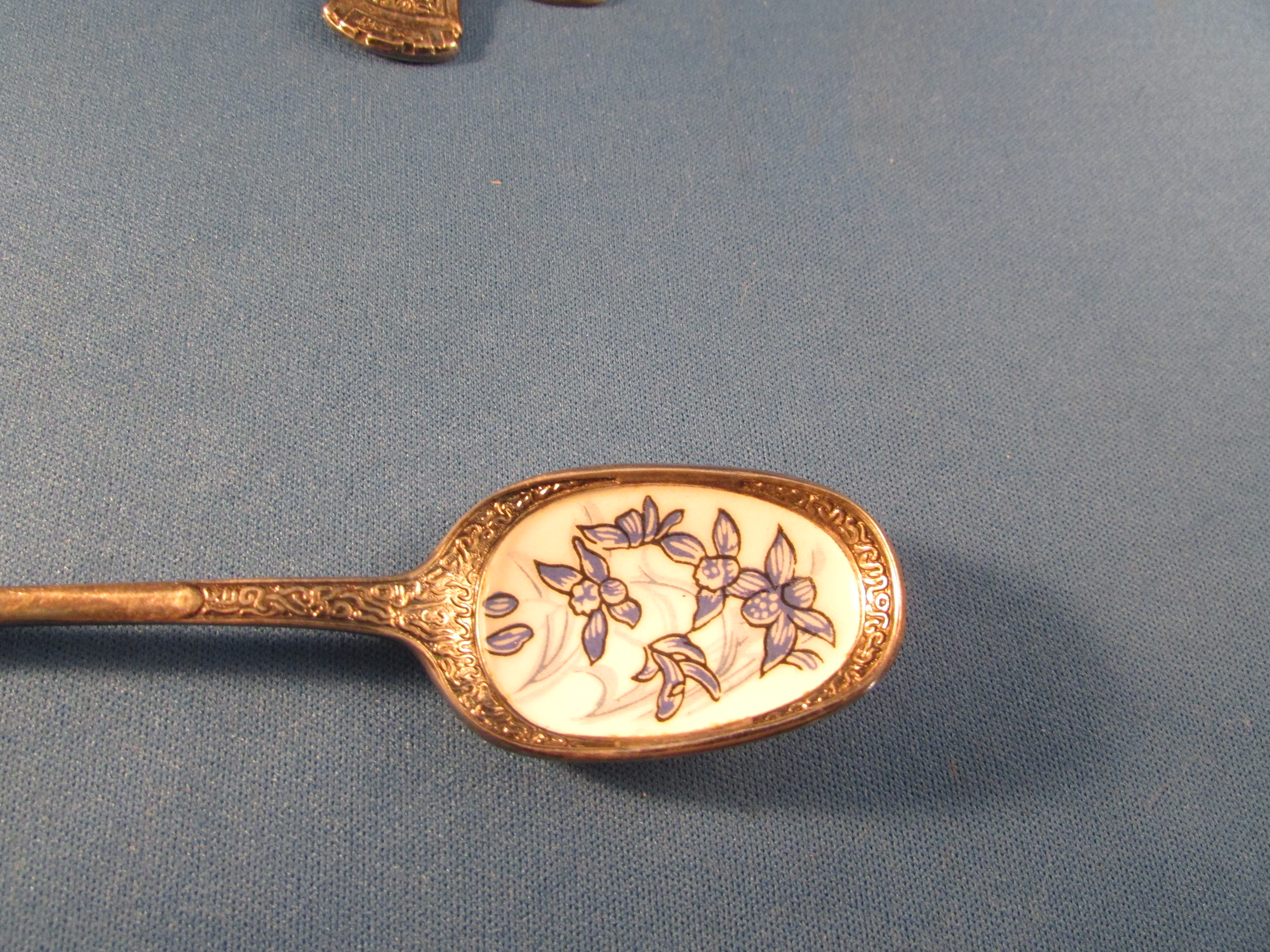 Six Enamel Forks and Spoons