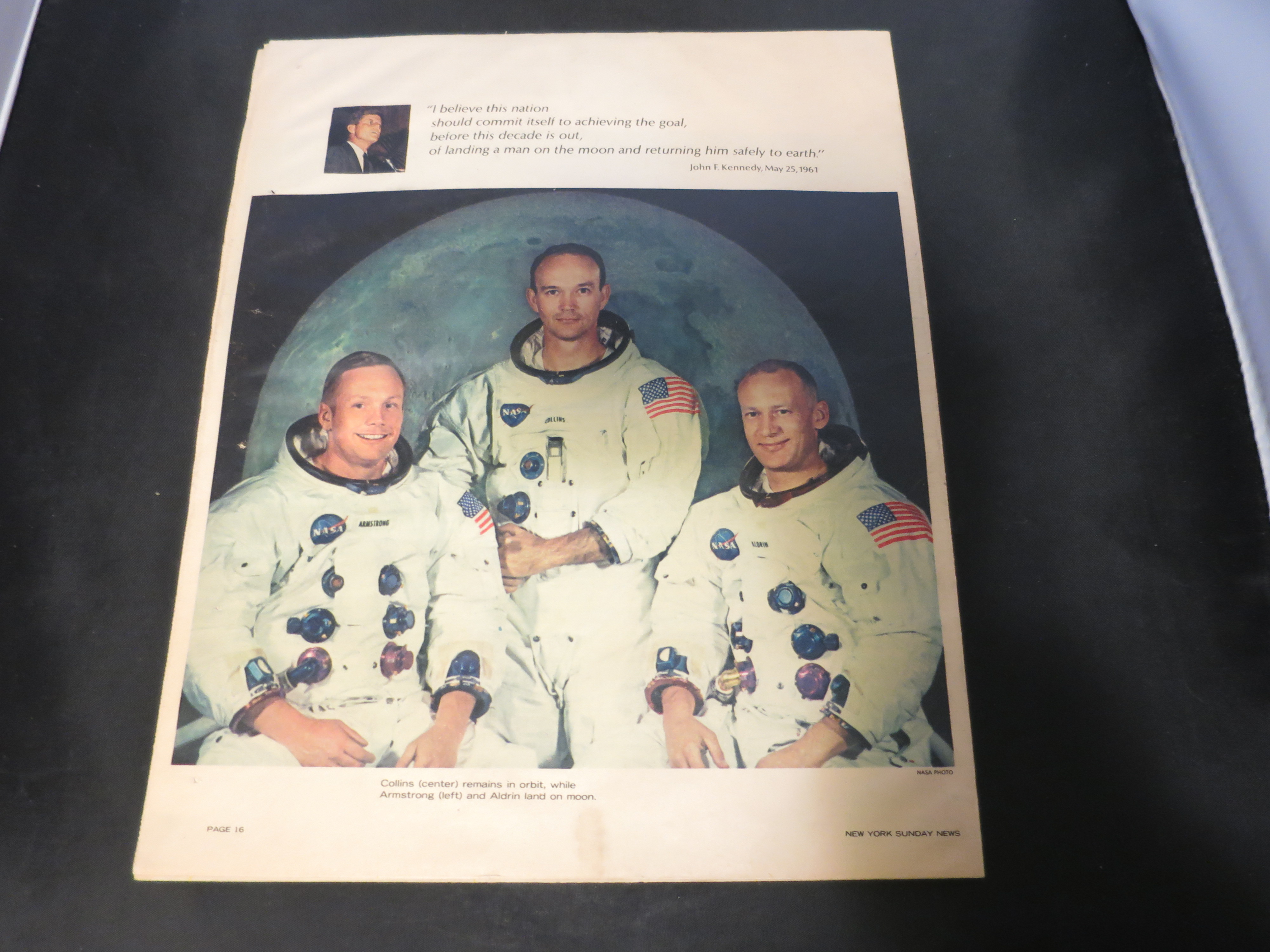 Sunday New York News Coloroto Magazine Man on Moon 1969
