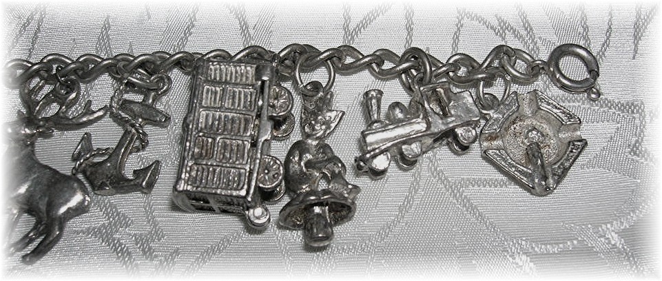 English 15 Charm Sterling Silver Bracelet