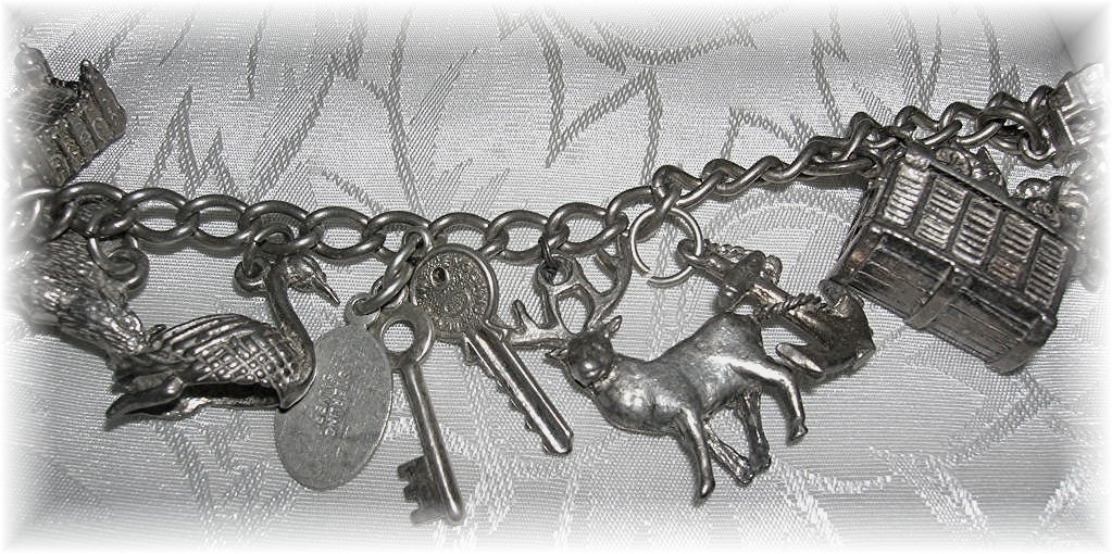 English 15 Charm Sterling Silver Bracelet
