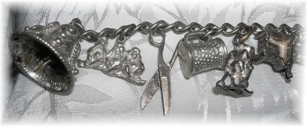 English 15 Charm Sterling Silver Bracelet
