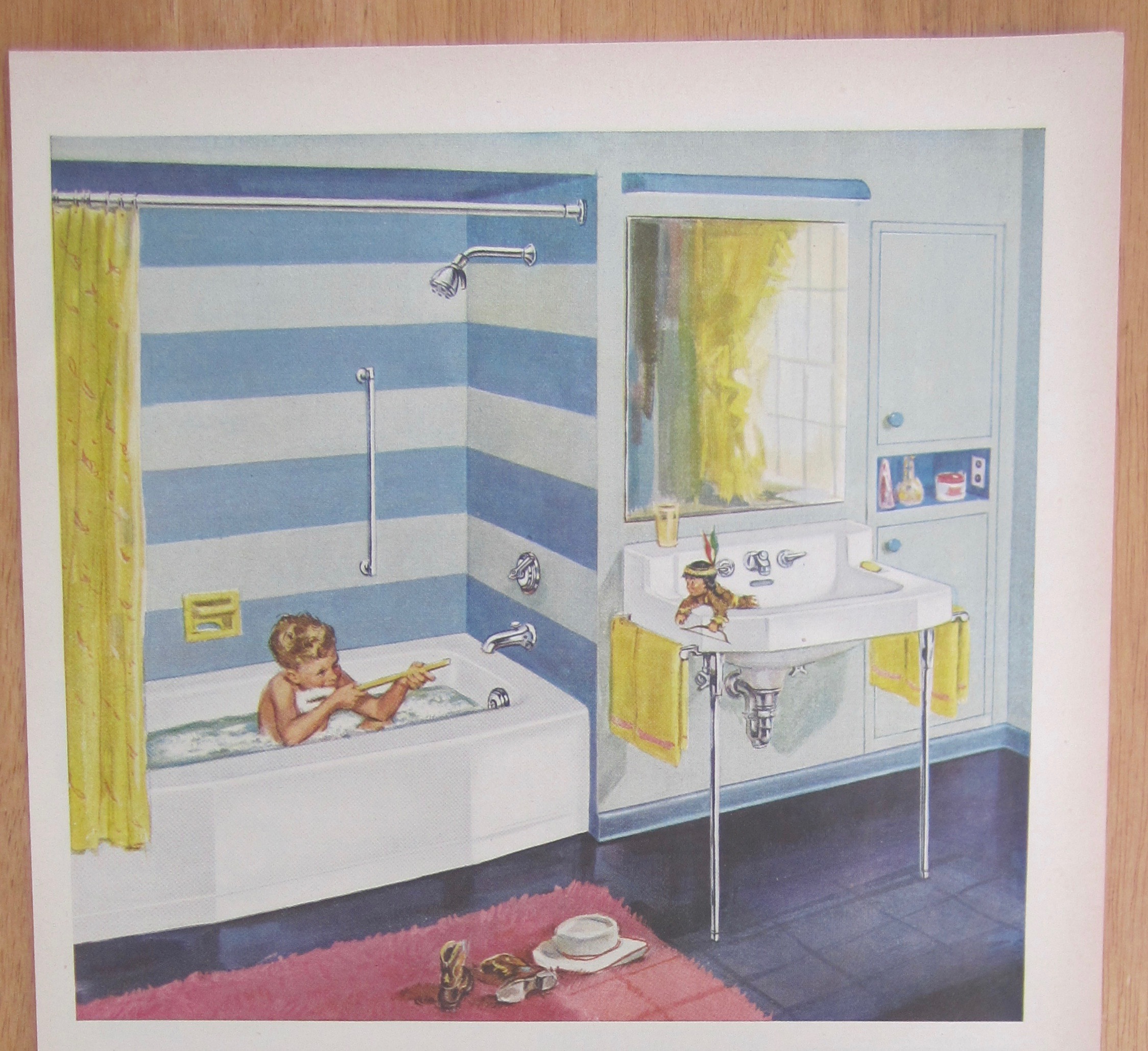 1952 Kohler Of Kohler with Boy Playing in Bathtub