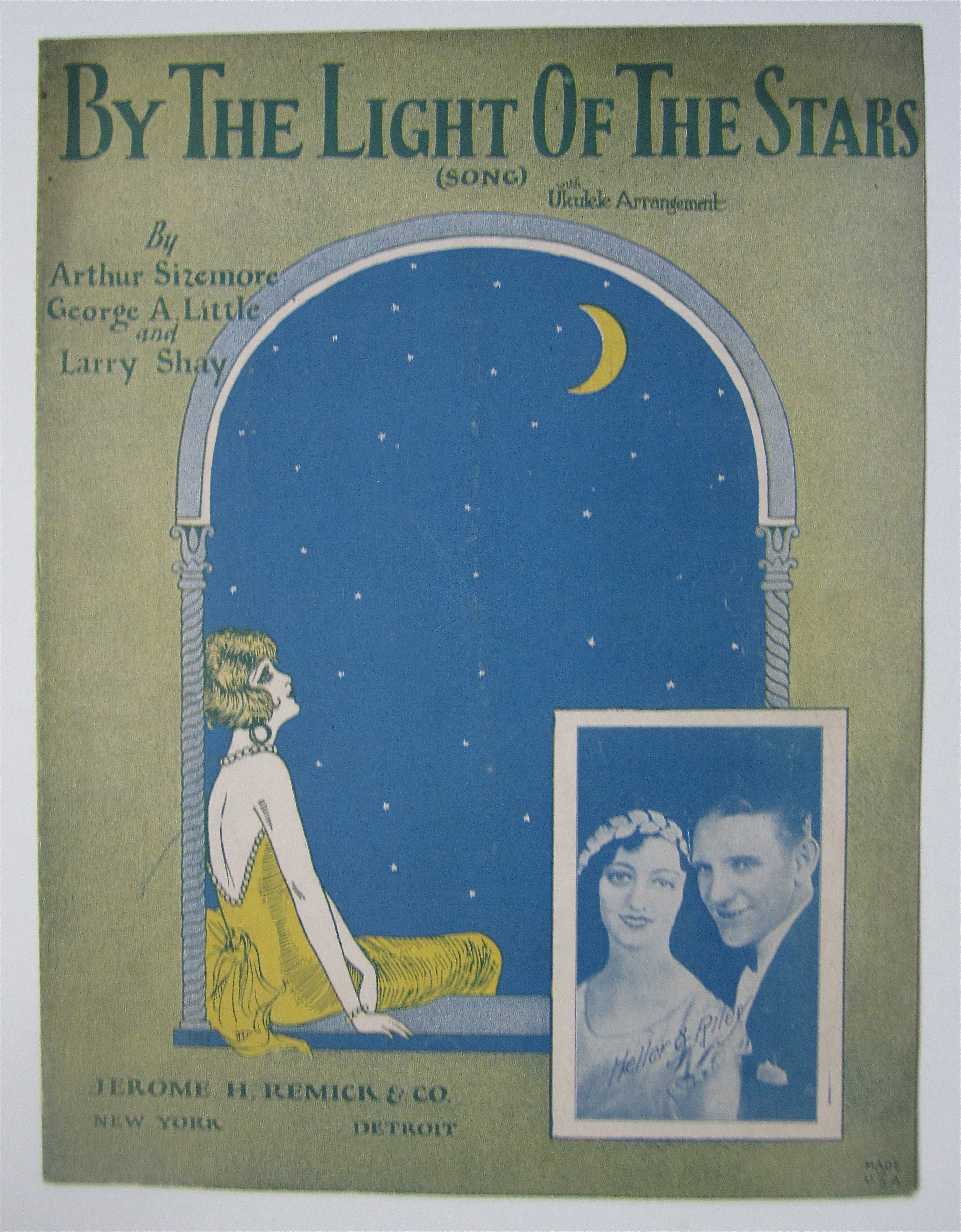 Sheet Music 1925 By The Light Of The Stars