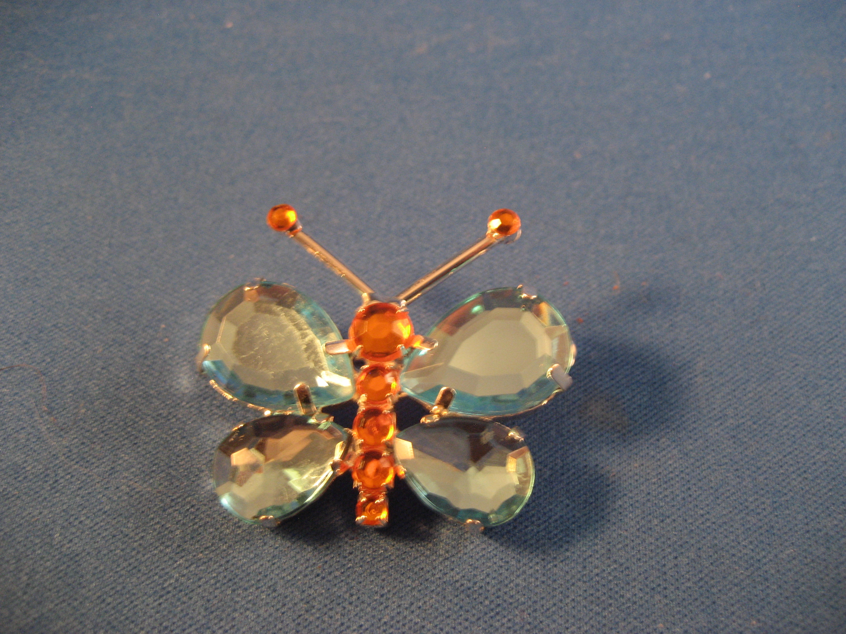 Rhinestone Butterfly Brooch