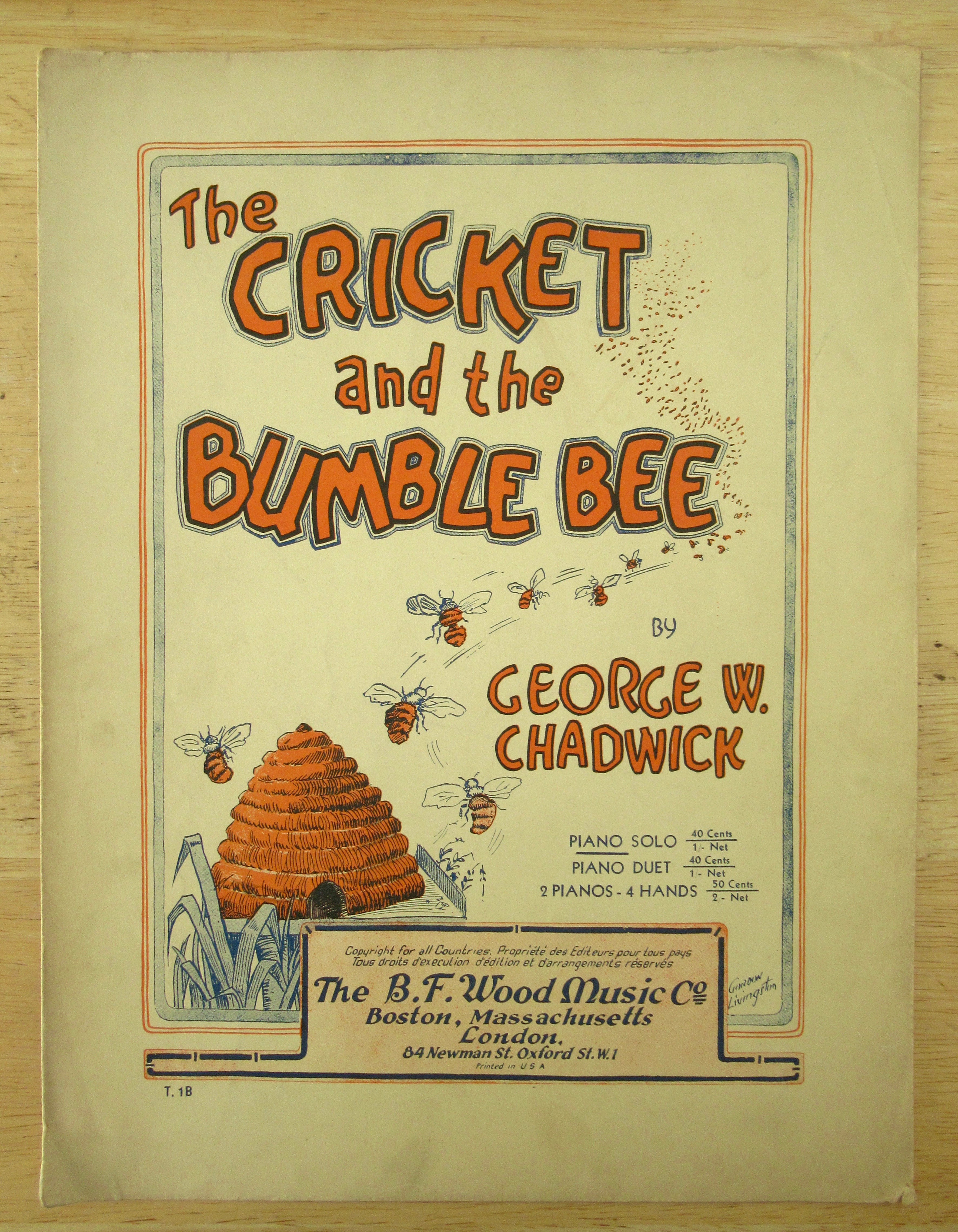 1903 The Cricket & The Bumble Bee Sheet Music