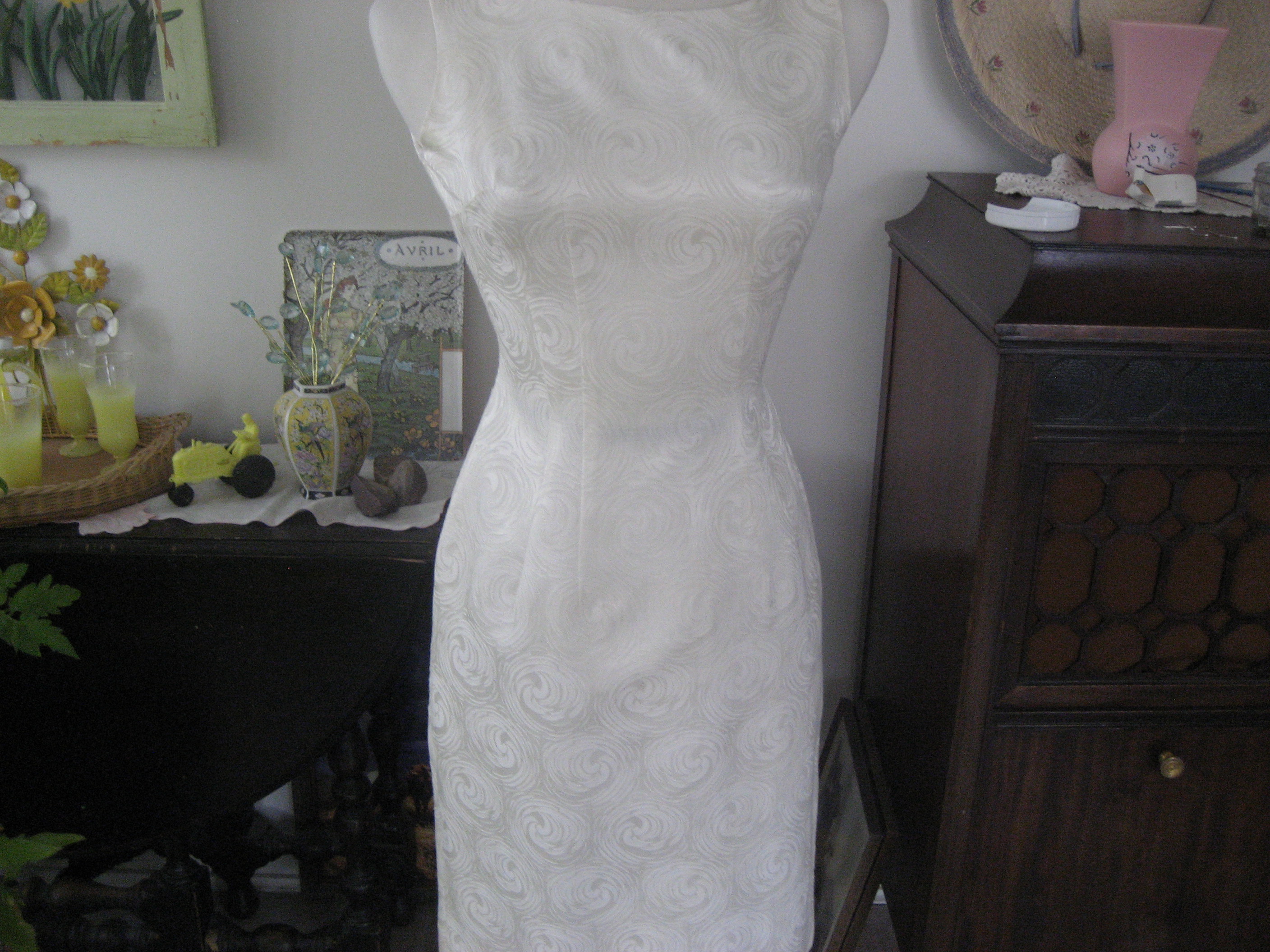 Brocade and Fur Holiday Dress