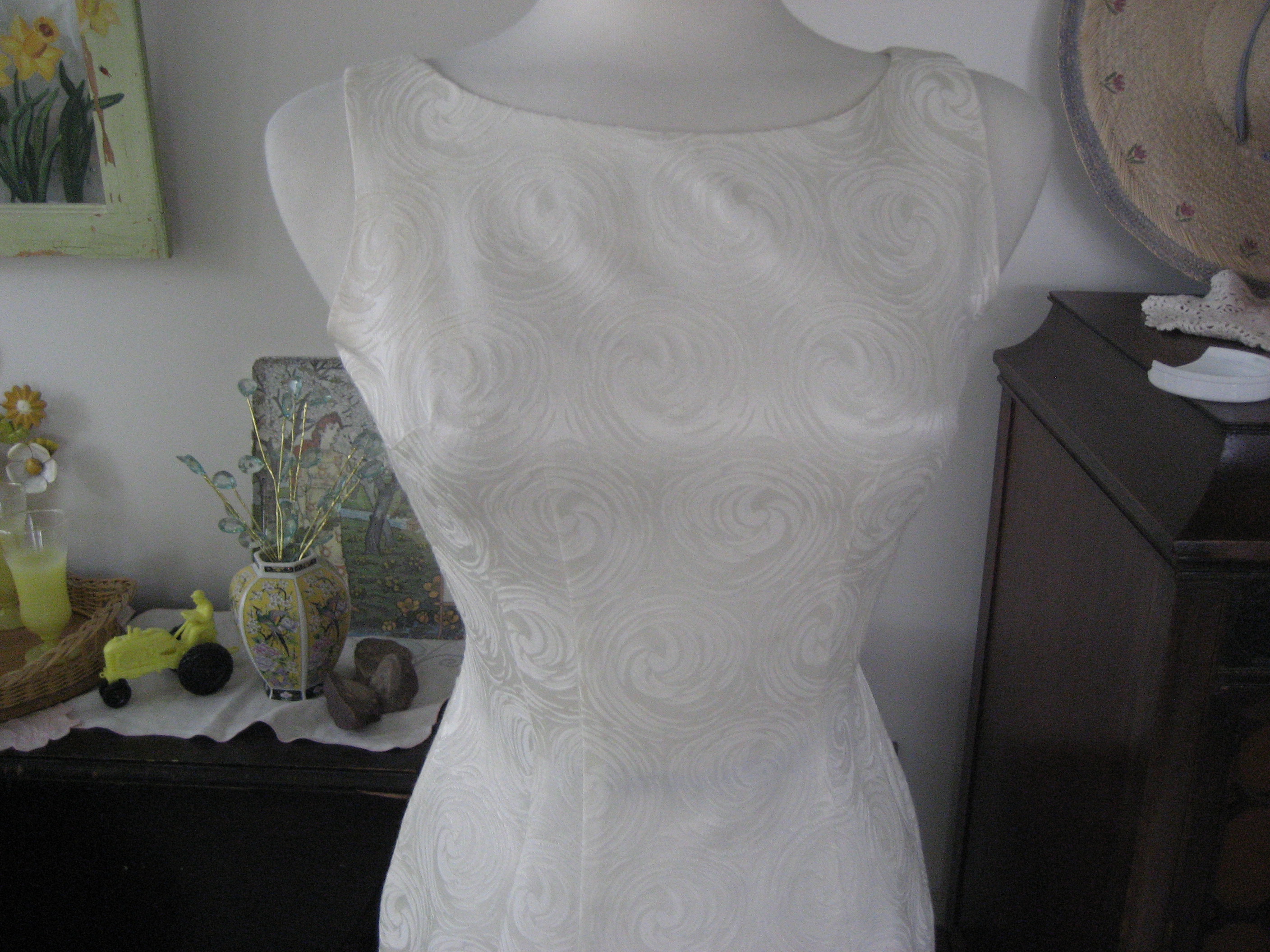 Brocade and Fur Holiday Dress