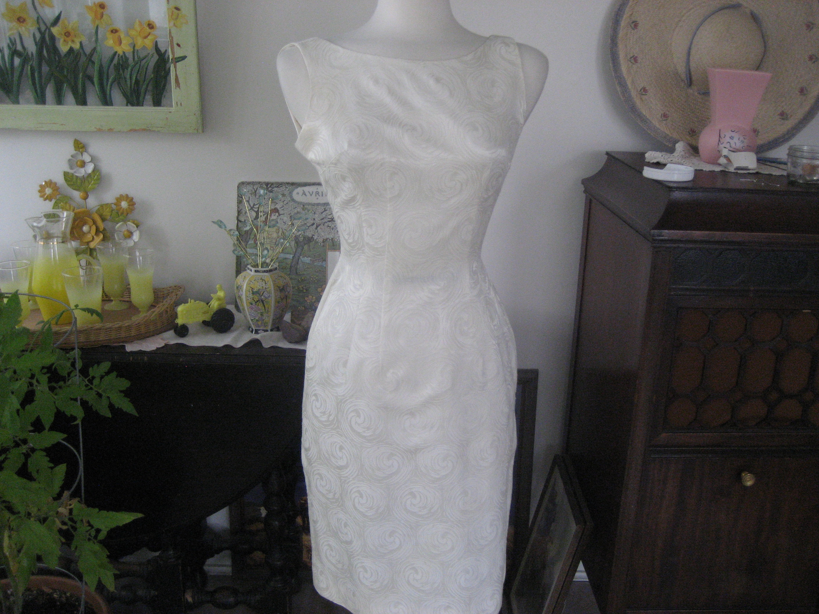 Brocade and Fur Holiday Dress