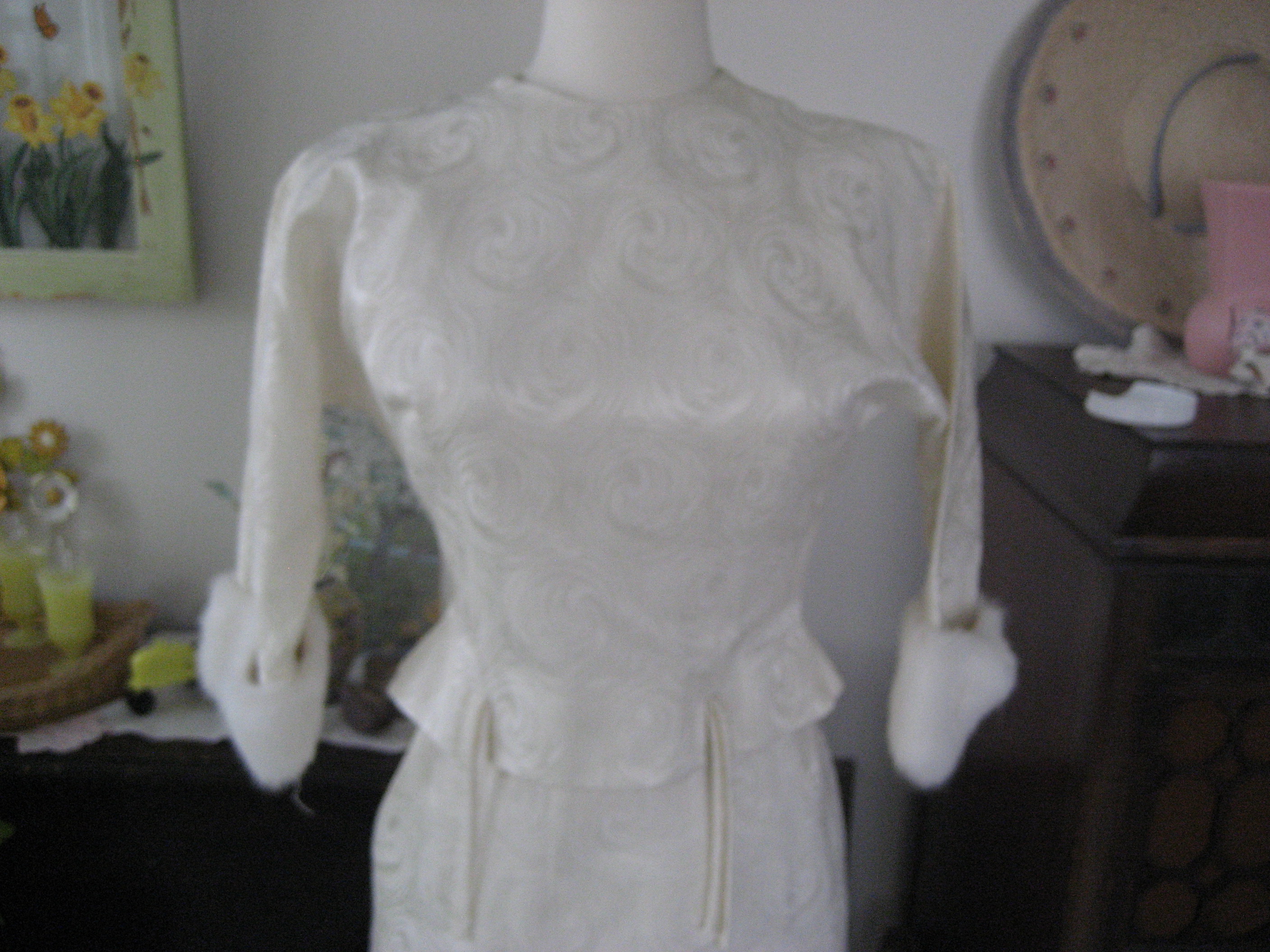 Brocade and Fur Holiday Dress