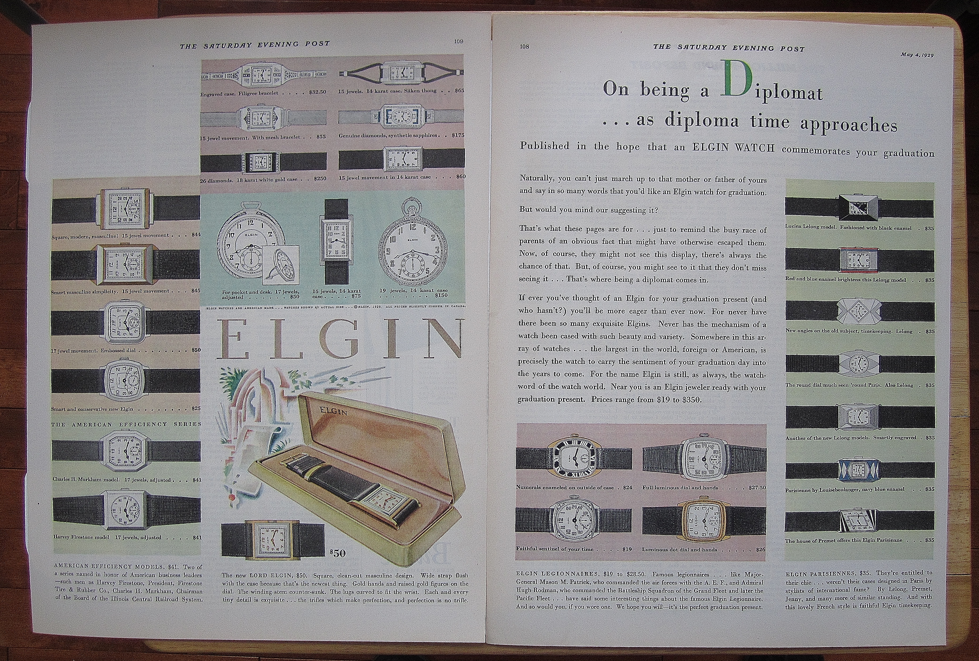 1929 Elgin With Many Different Watches
