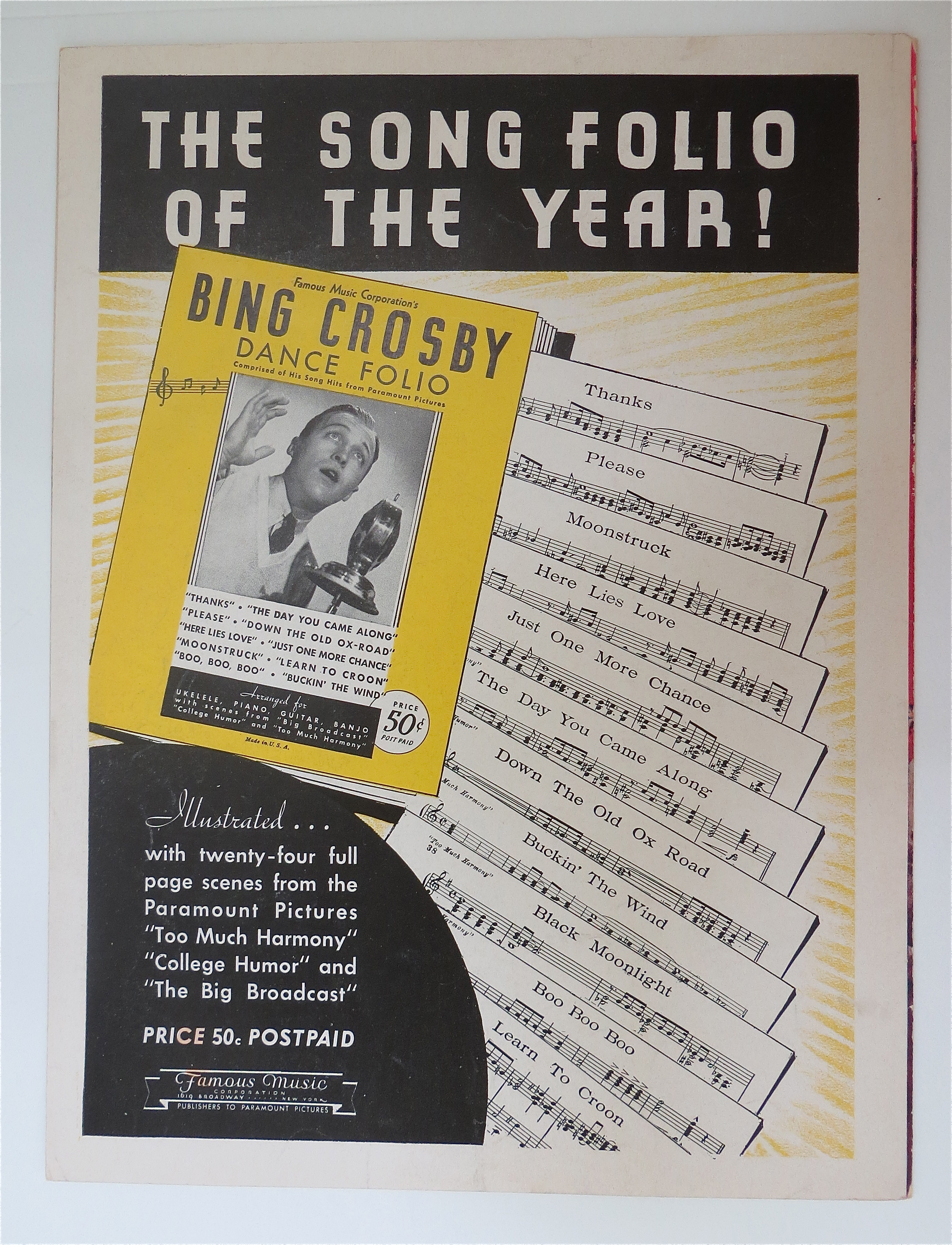 Sheet Music For 1934 Love In Bloom