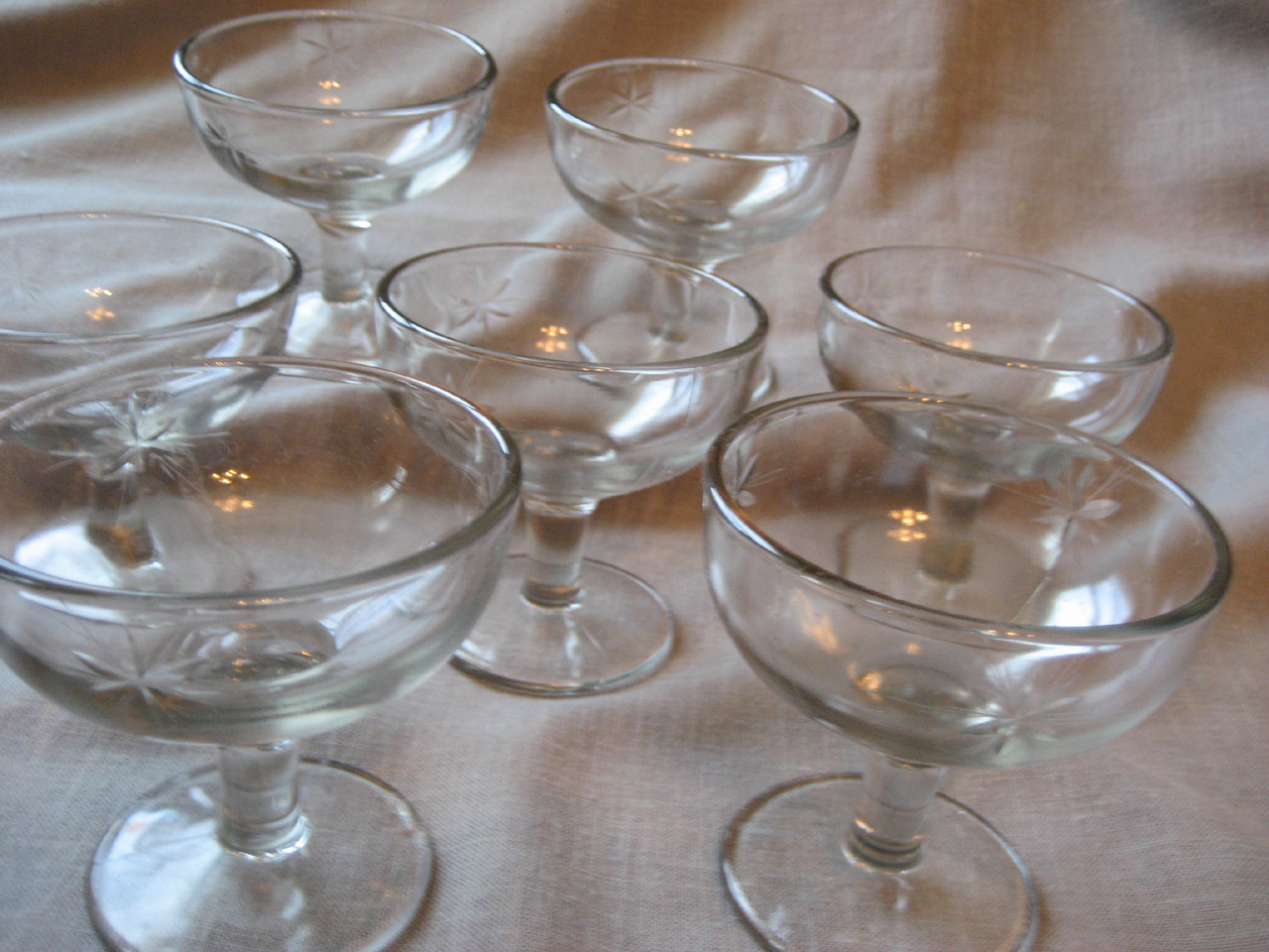 Mirror Image Ice Cream or Dessert Dishes