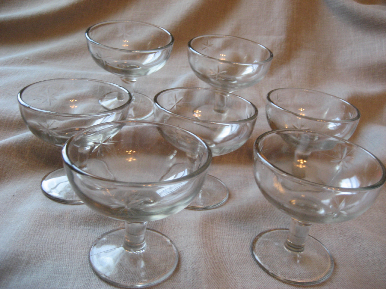 Mirror Image Ice Cream or Dessert Dishes