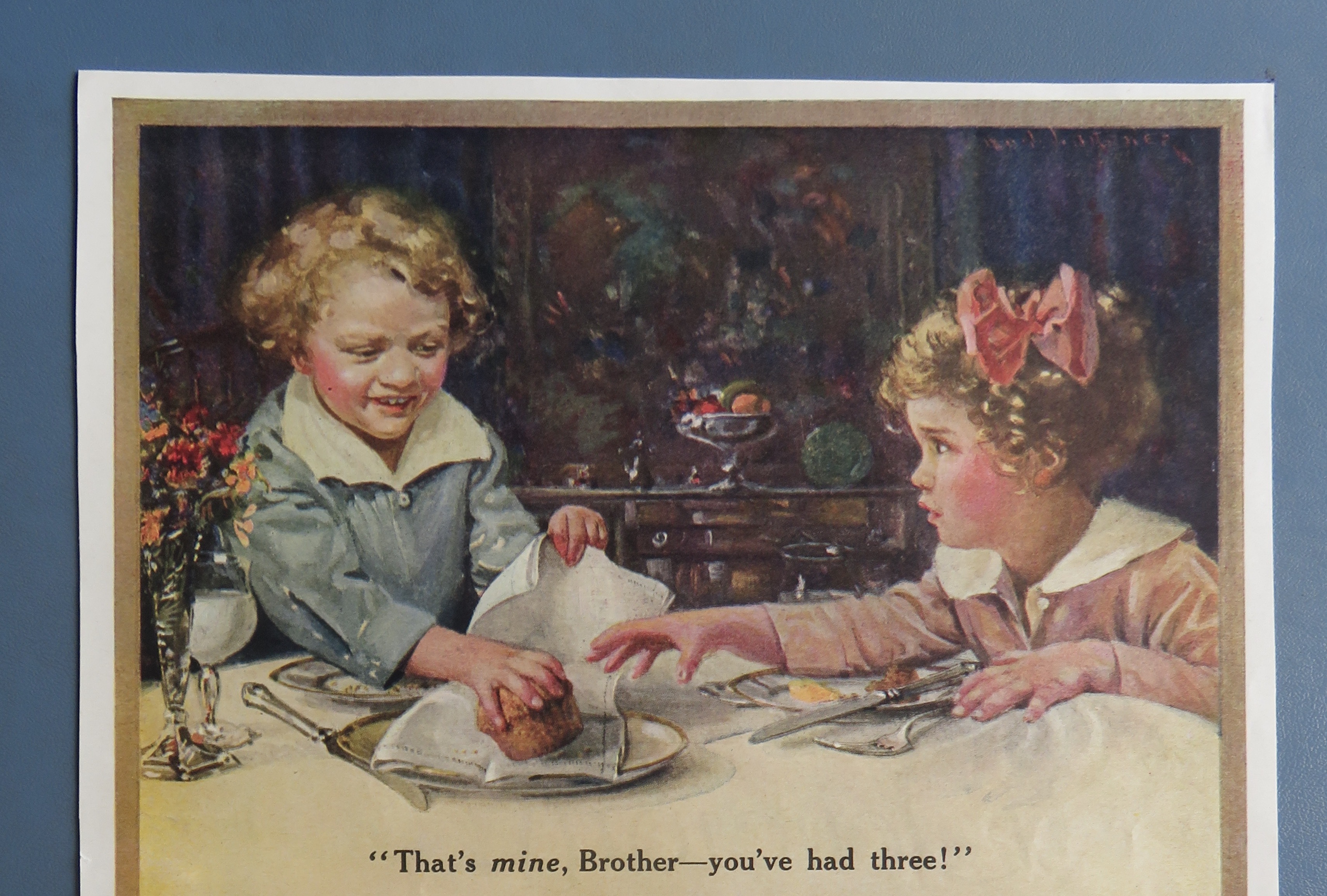 1920 Pillsbury's Health Bran with Children & Muffin