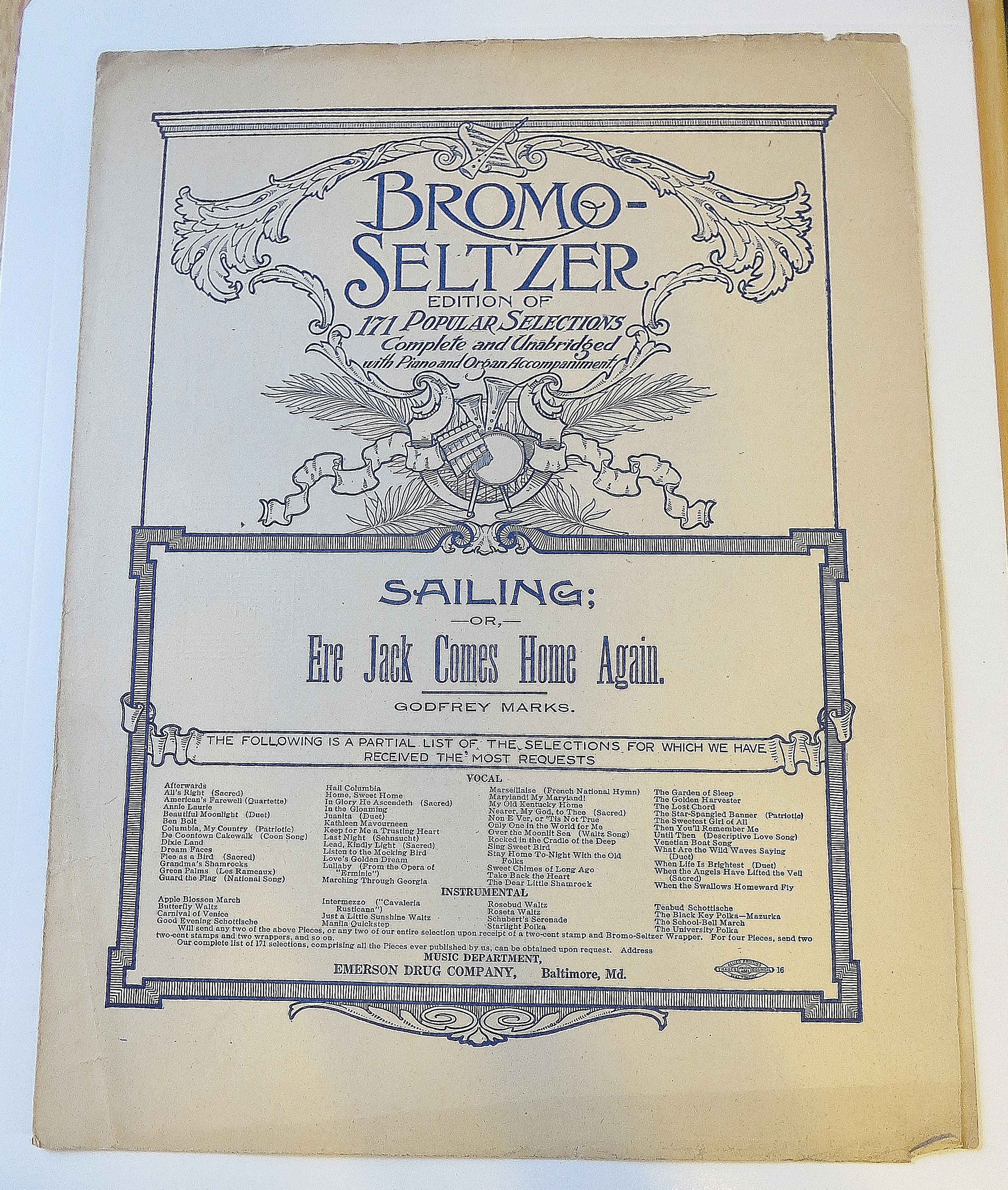 1900's Bromo-Seltzer - Ere Jack Comes Home Again