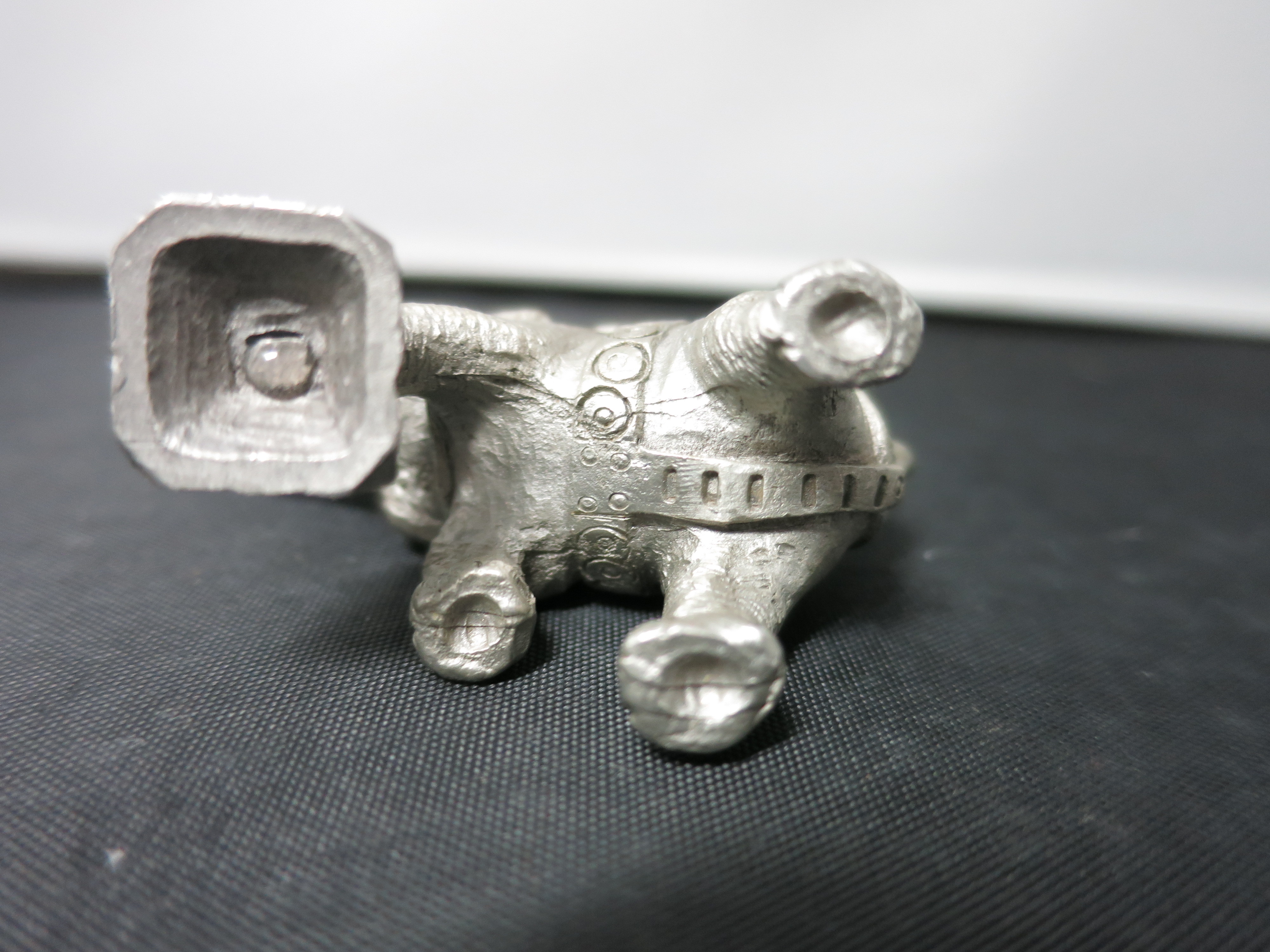 Vintage Pewter Circus Elephant Figurine