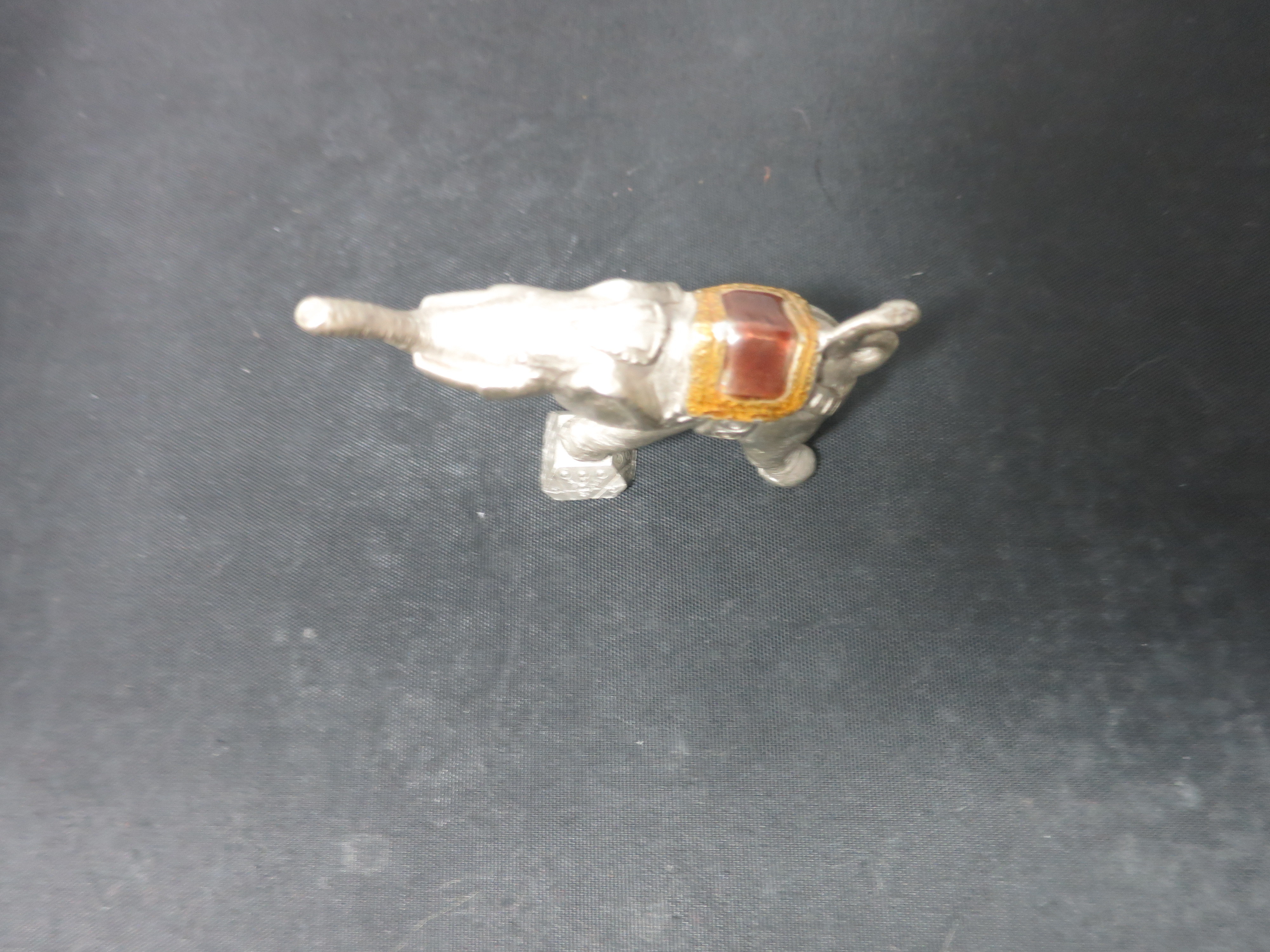 Vintage Pewter Circus Elephant Figurine