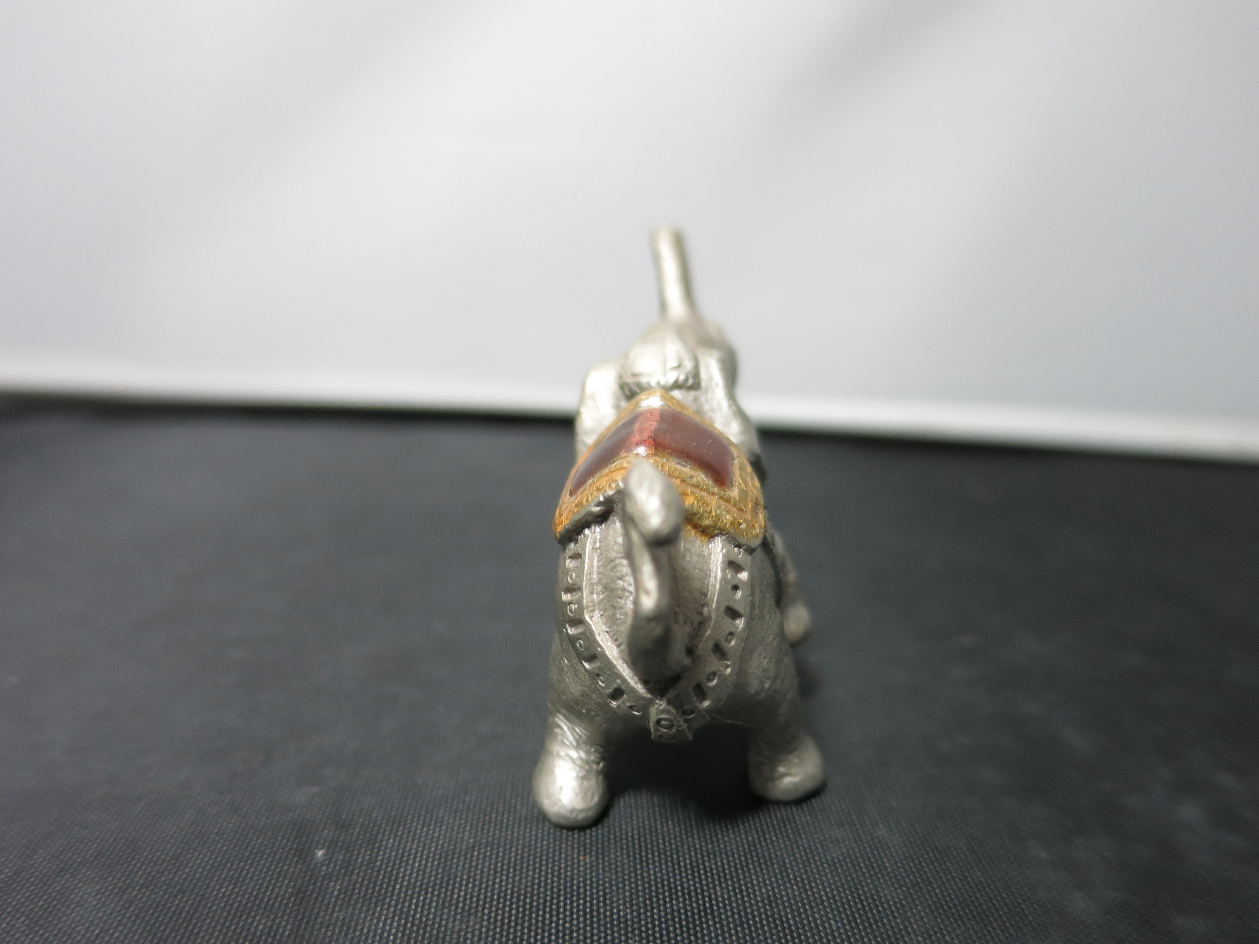 Vintage Pewter Circus Elephant Figurine