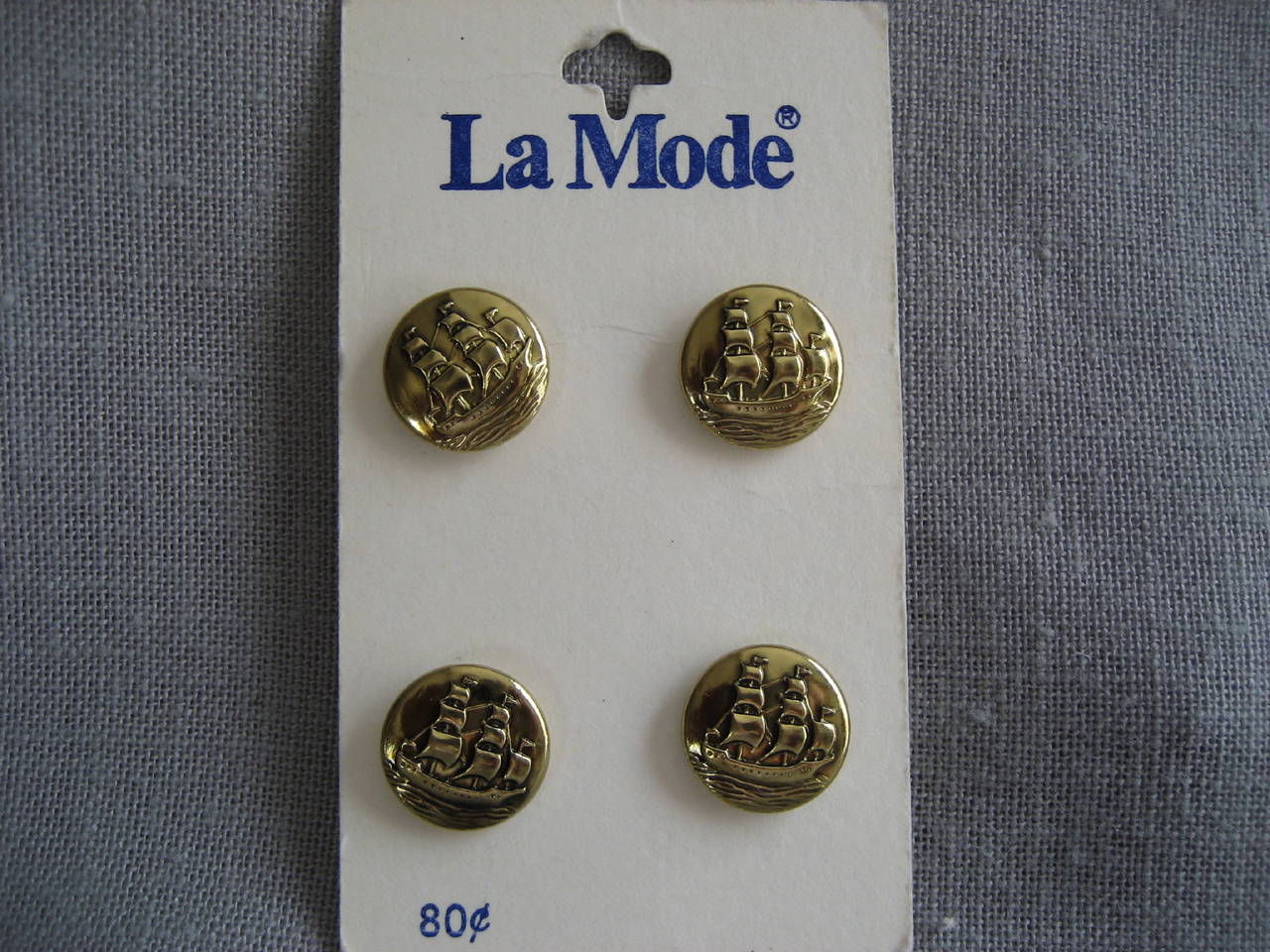 Four Gold Buttons from West Germany