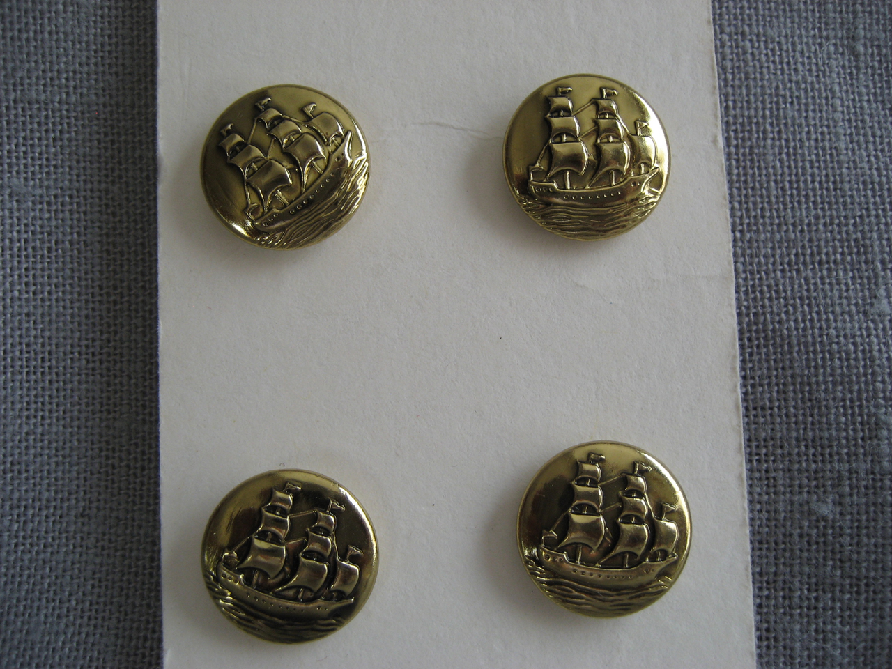 Four Gold Buttons from West Germany