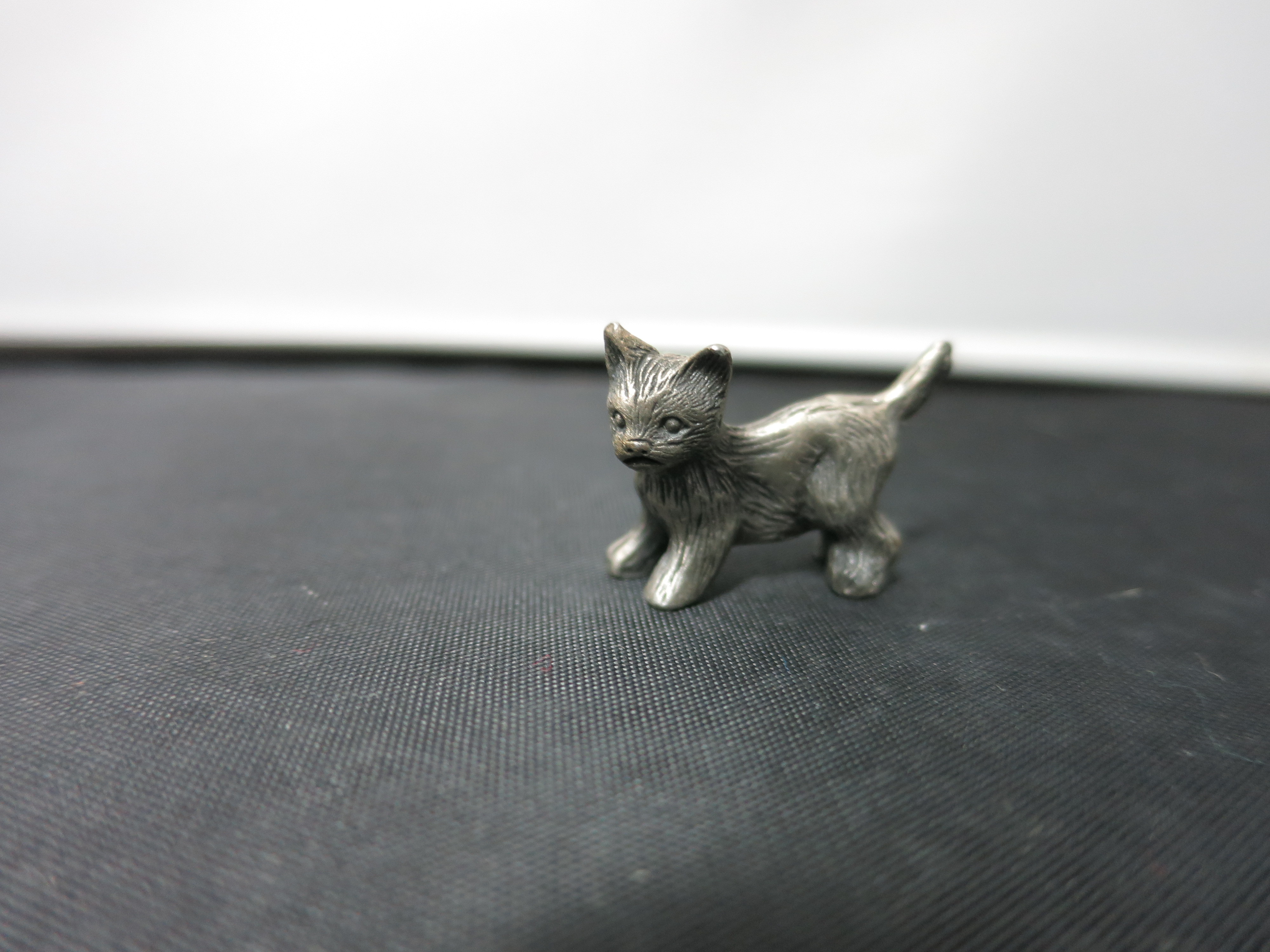 Vintage Pewter Cat figurine marked 219
