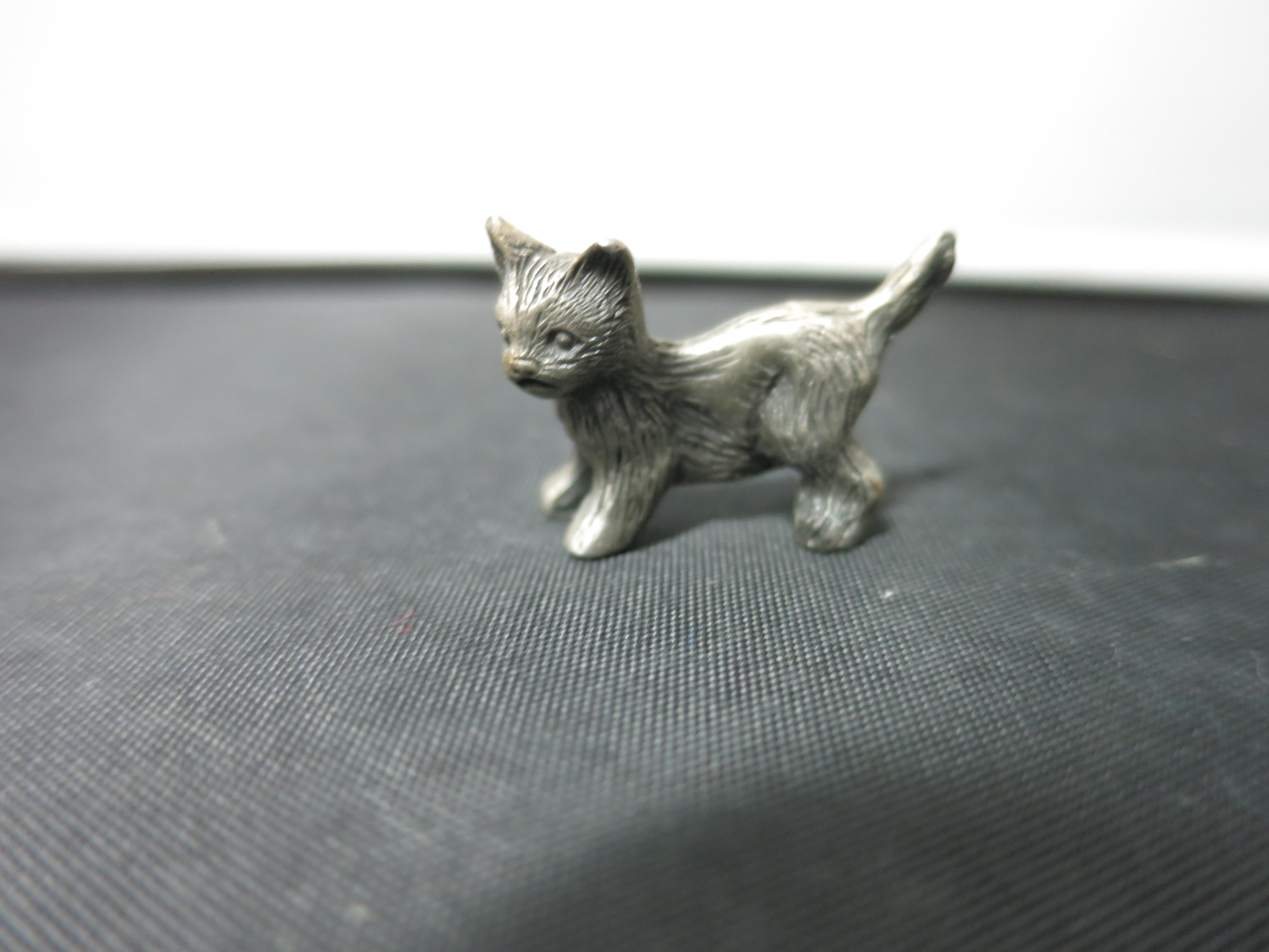 Vintage Pewter Cat figurine marked 219