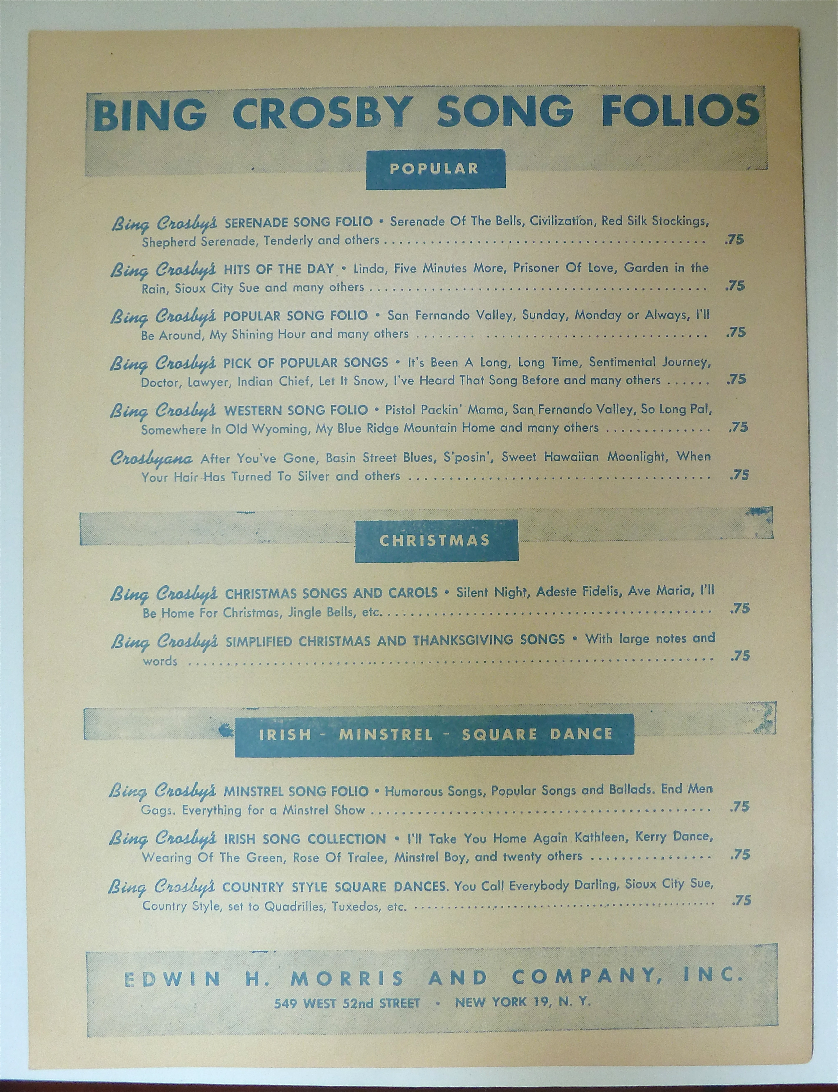 Sheet Music 1951 Be My Life's Companion