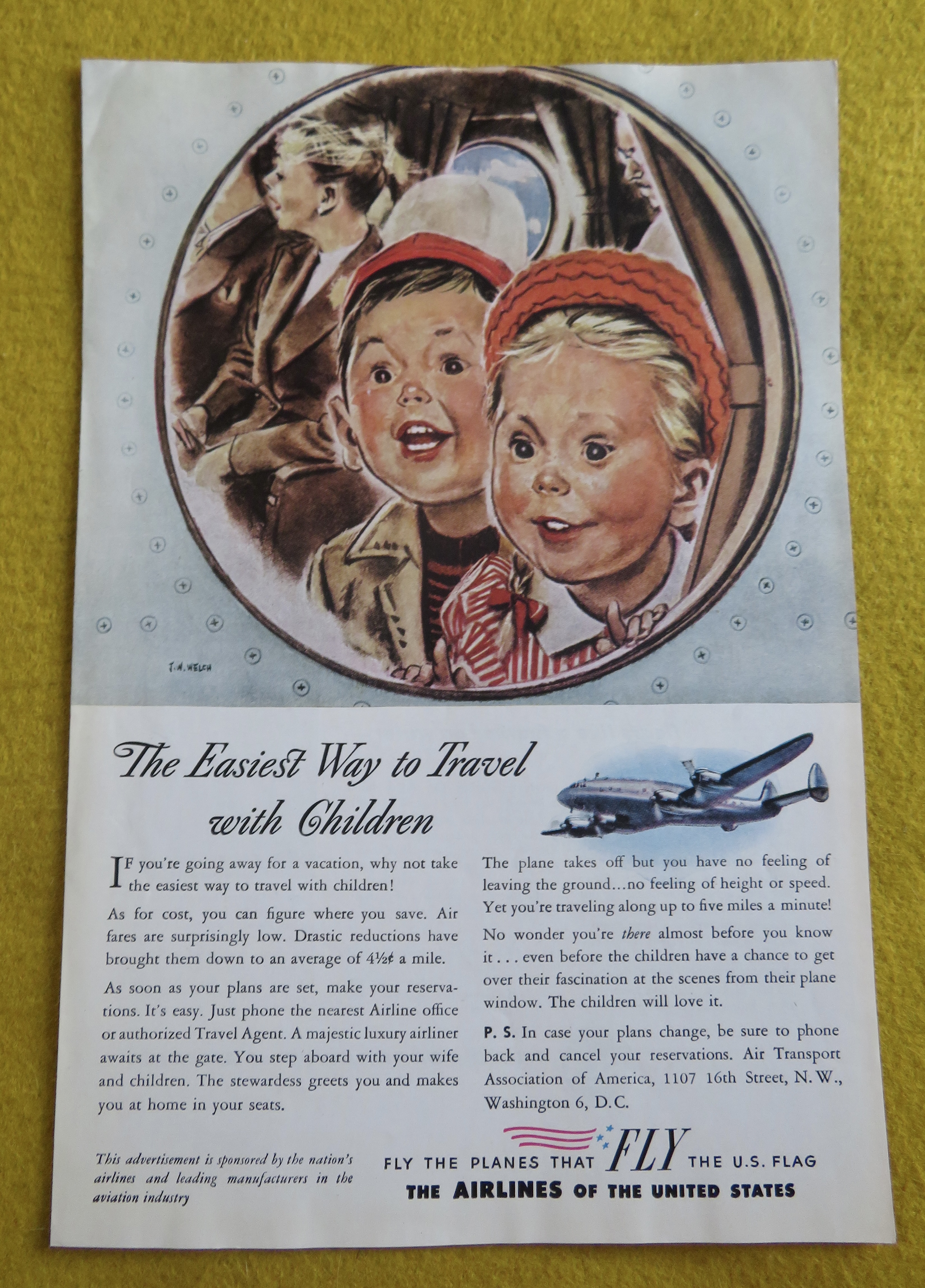 1946 Airlines Of The United States with Children