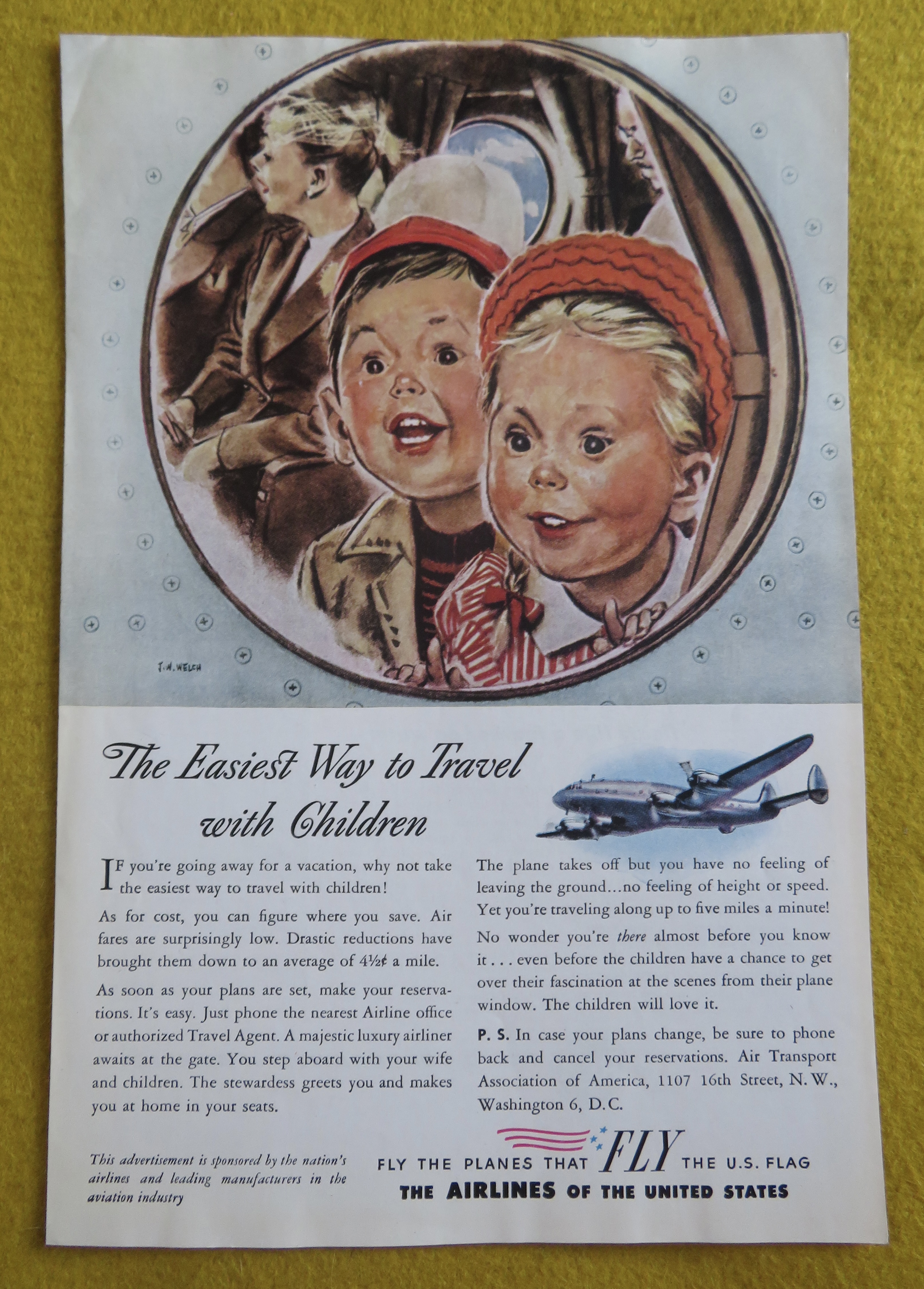 1946 Airlines Of The United States with Children