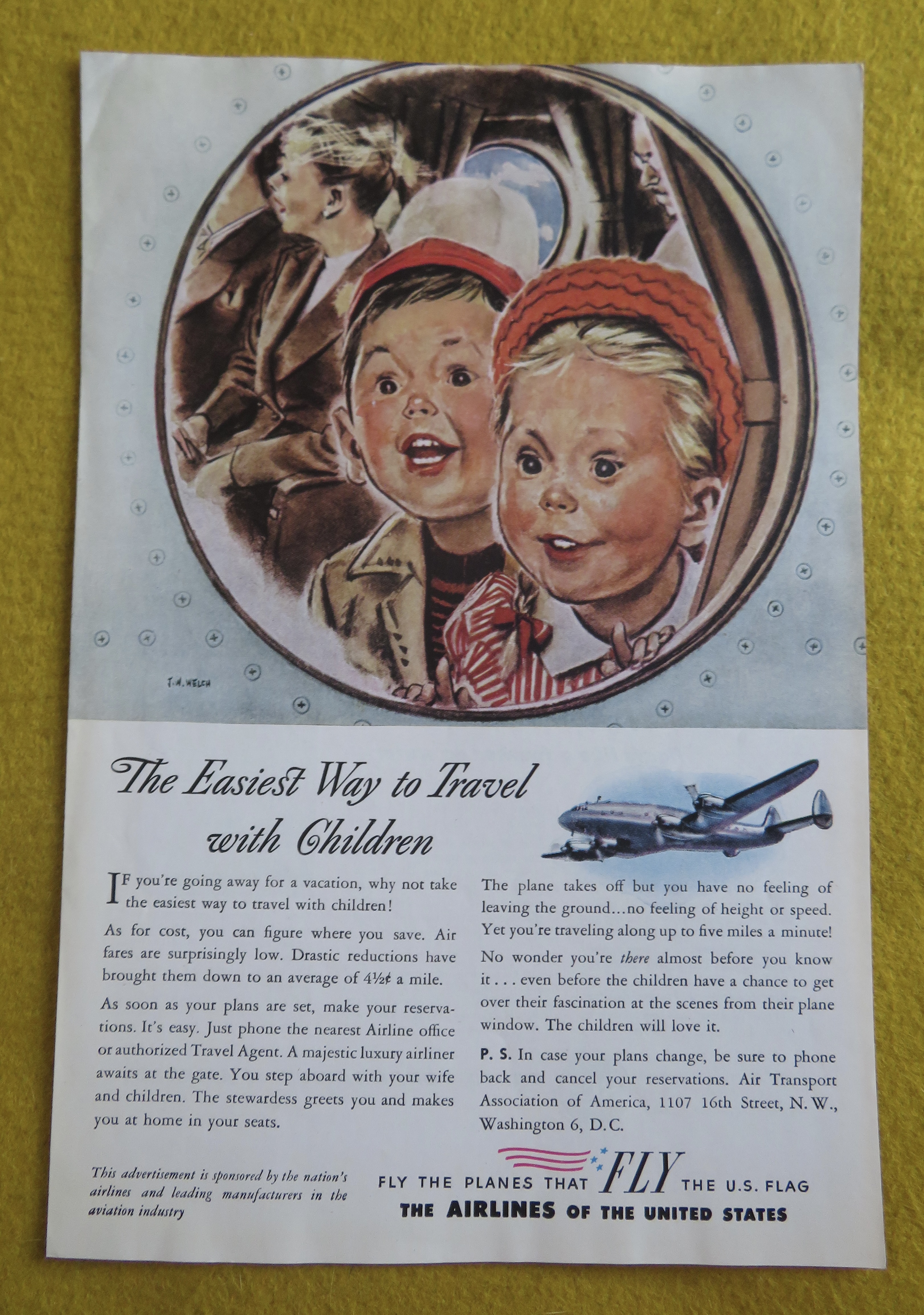 1946 Airlines Of The United States with Children