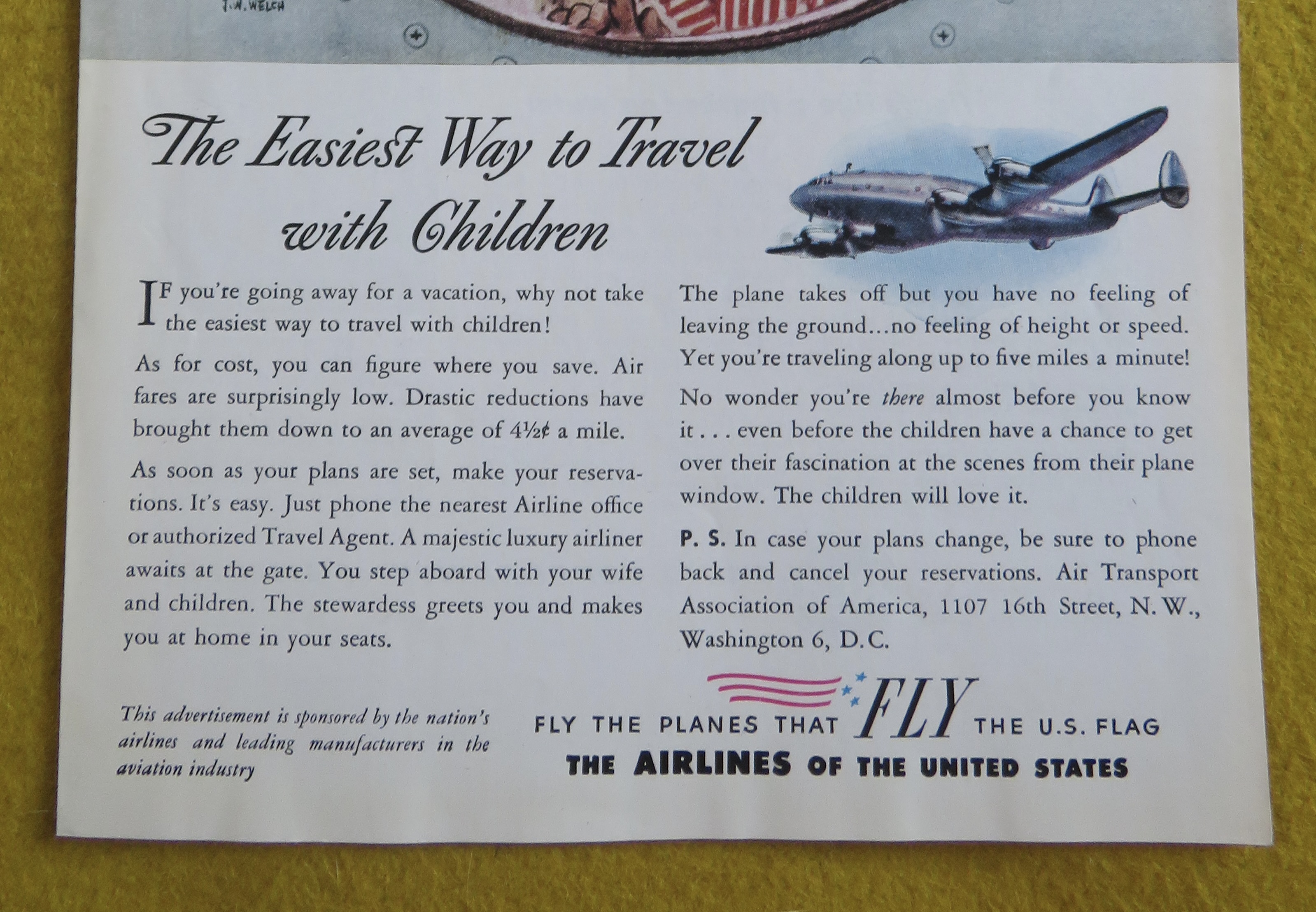 1946 Airlines Of The United States with Children