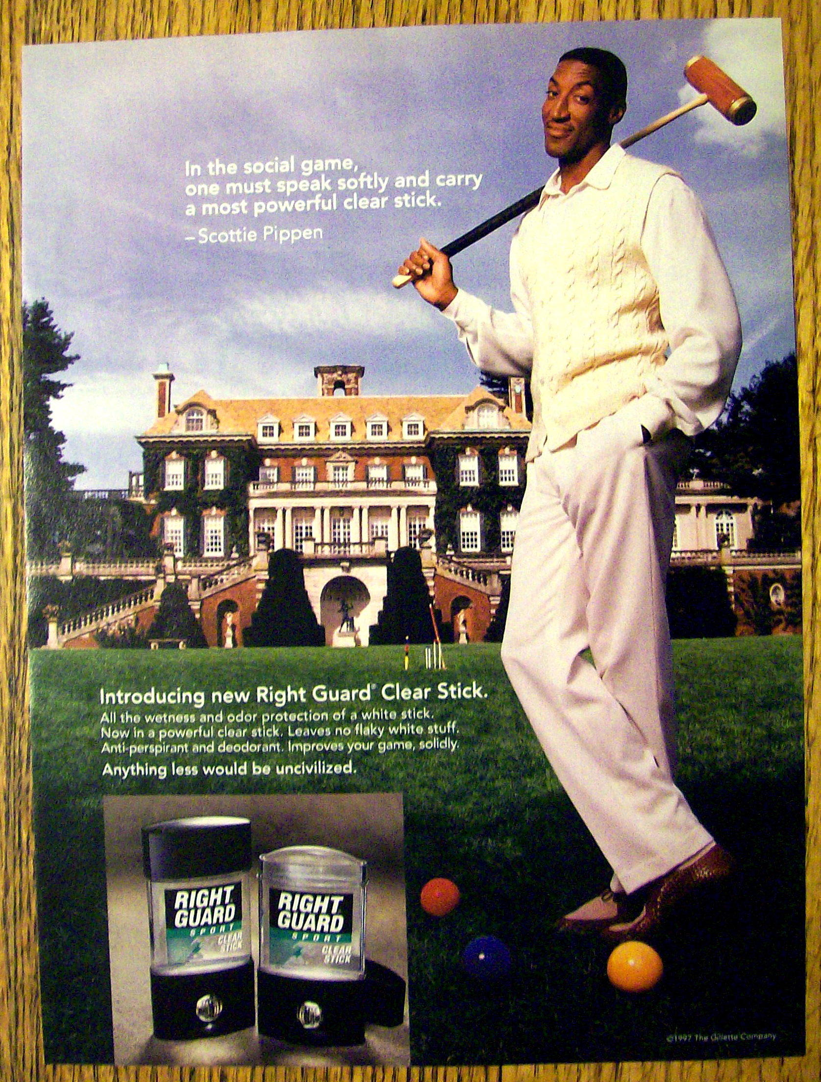 1997 Right Guard Deodorant with Scottie Pippen