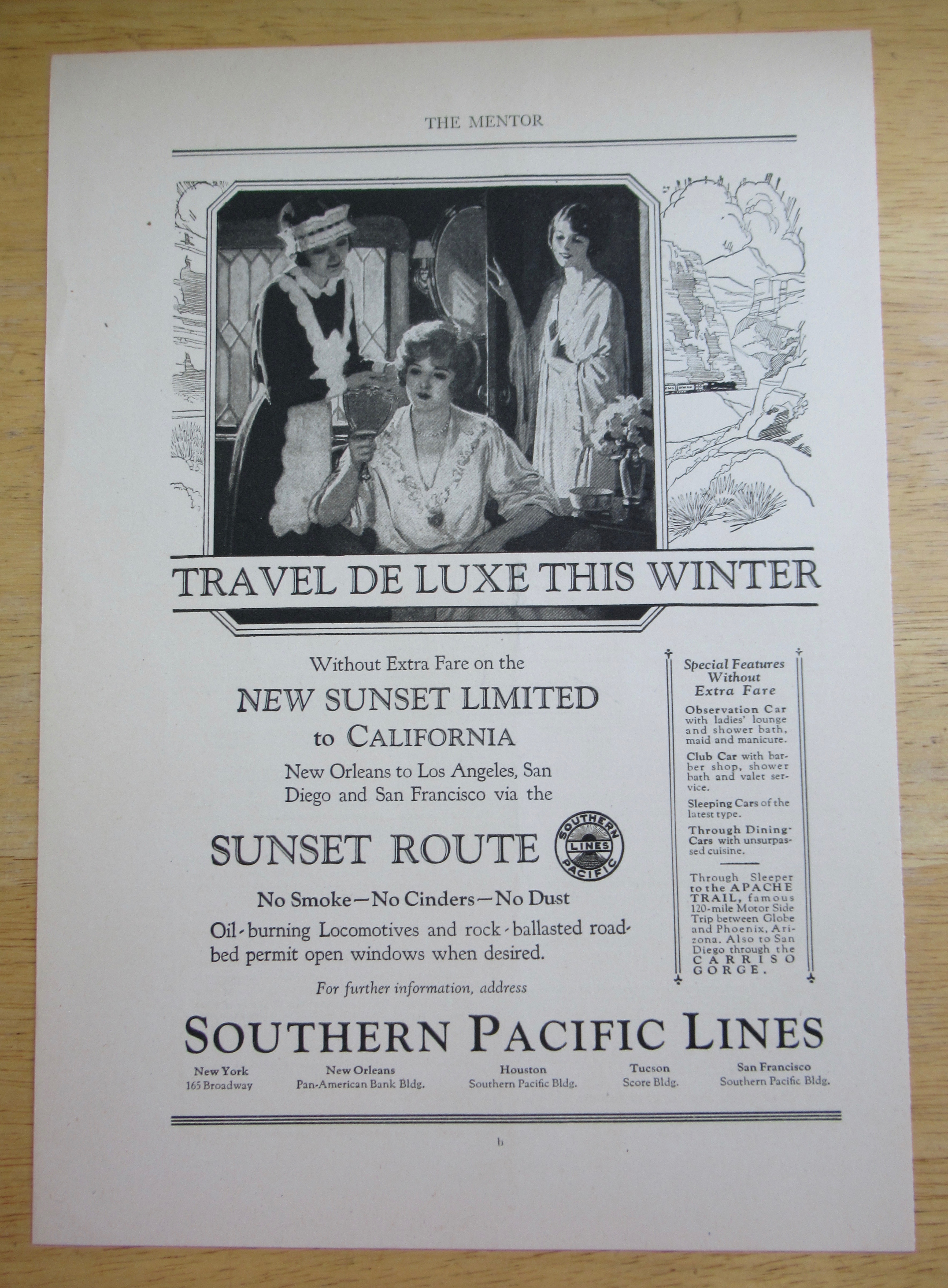 1924 Southern Pacific Lines w/Travel Deluxe This Winter