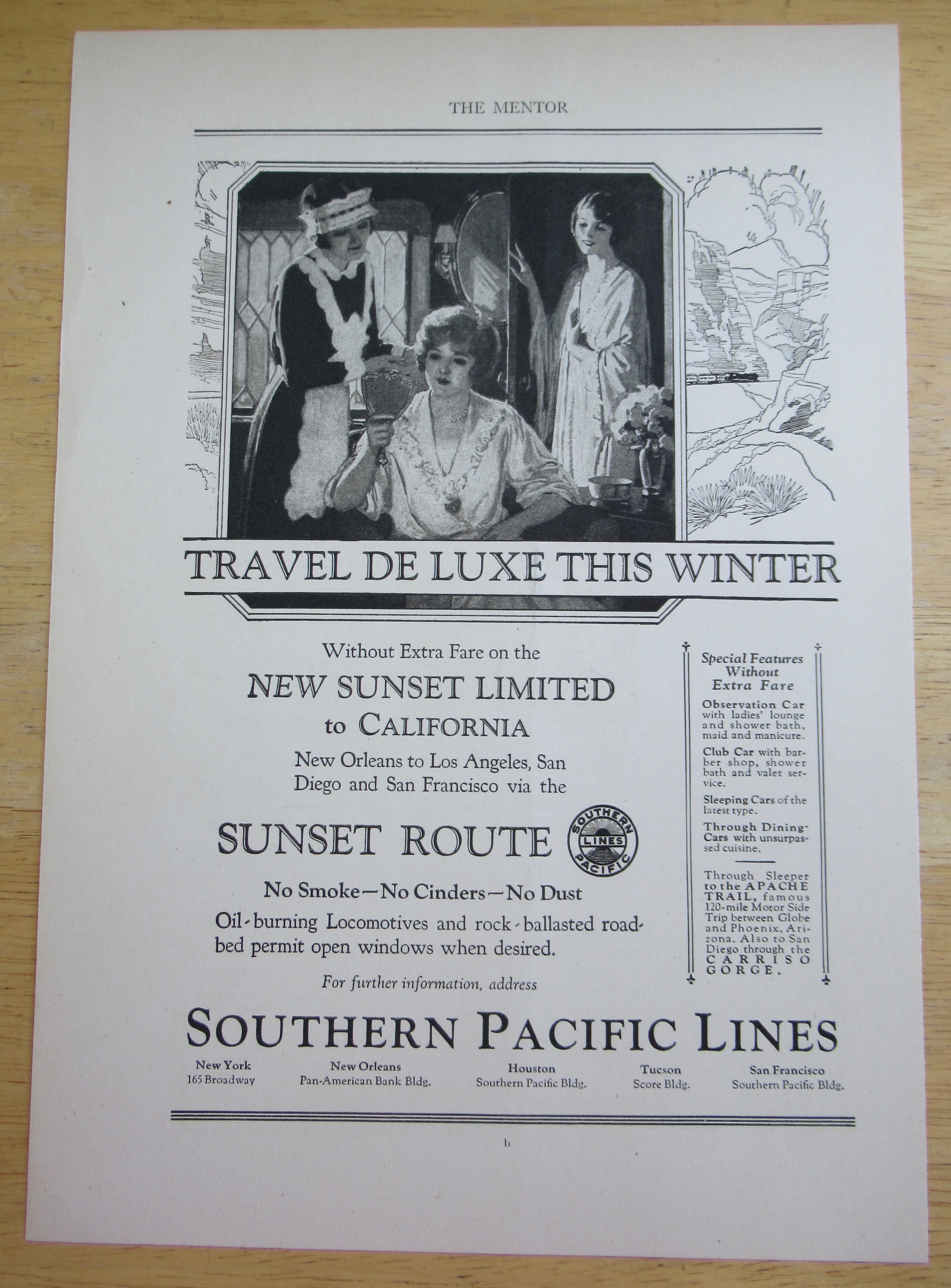 1924 Southern Pacific Lines w/Travel Deluxe This Winter