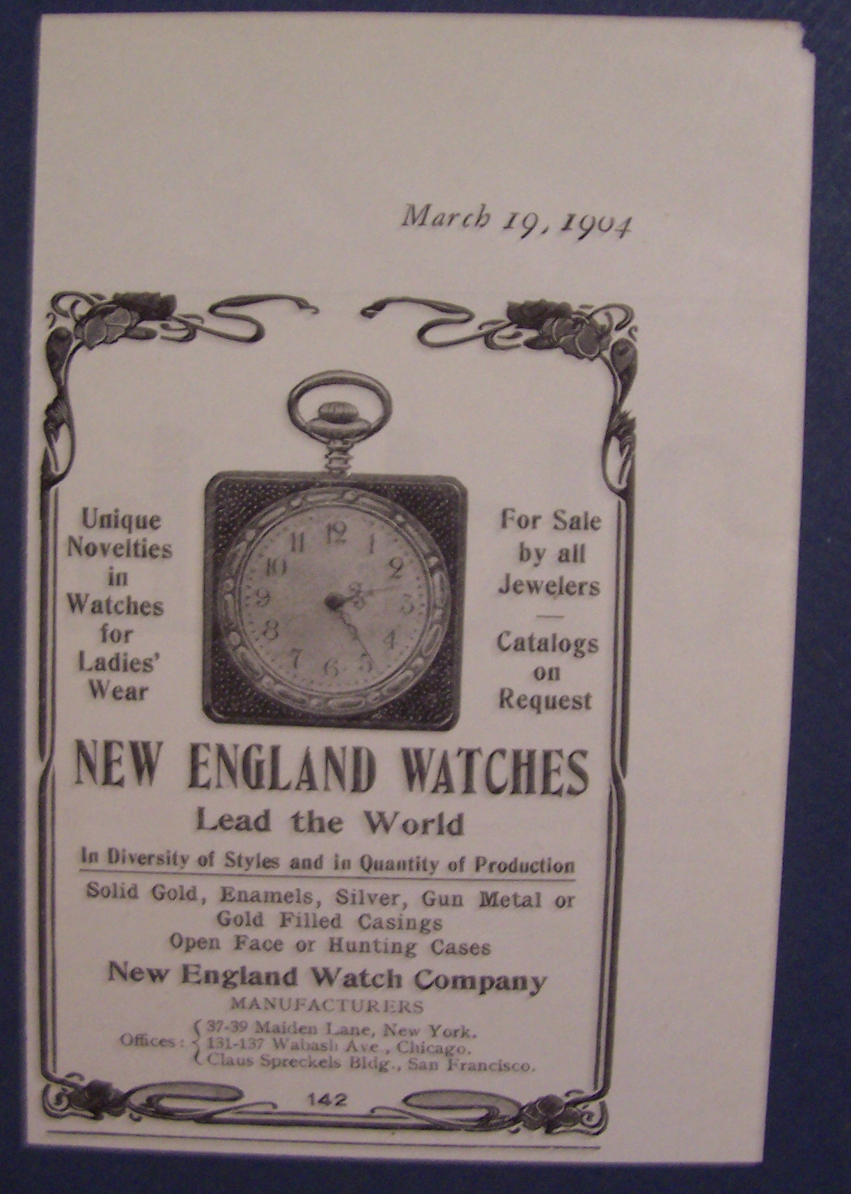 1904 New England Watches