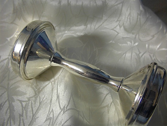 Silver Plate Baby Rattle