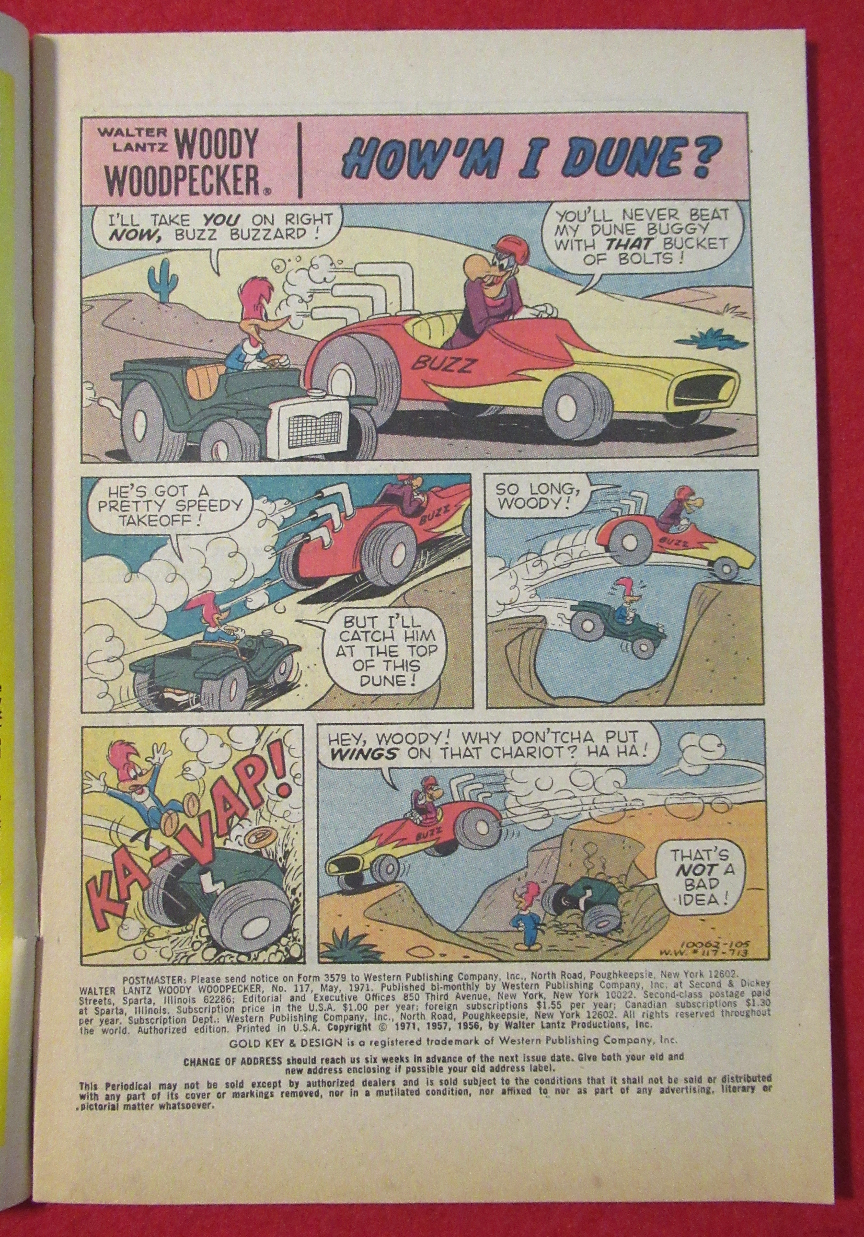 Woody Woodpecker Comic May 1971 How 'm I Dune
