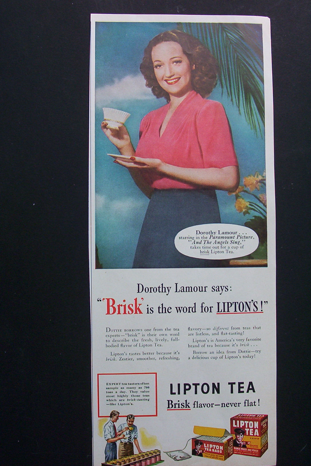 1944 Lipton Tea with Dorothy Lamour