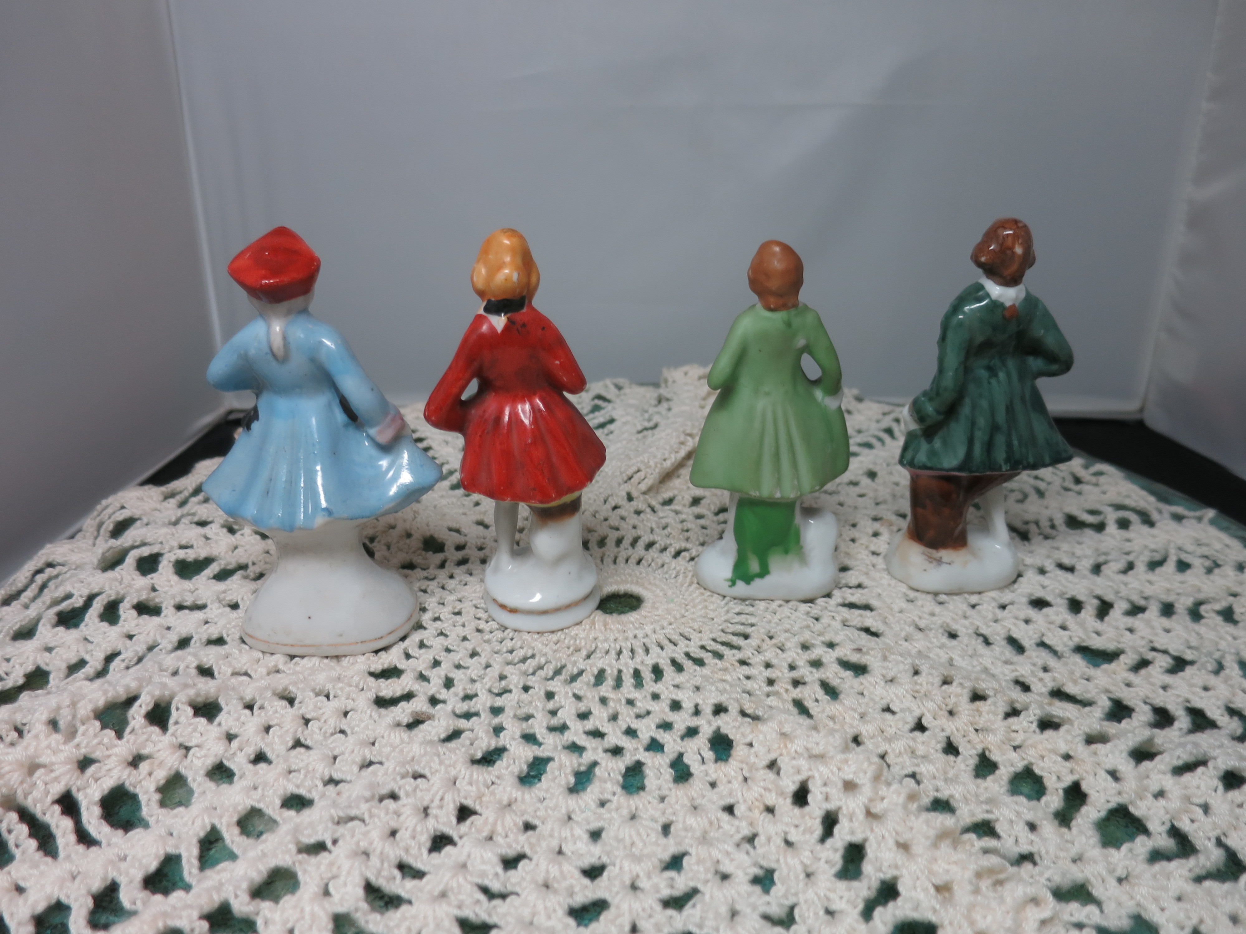 Made in Occupied Japan Colonial Figurine lot of 4 men in Knickers