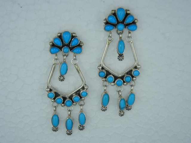 Native American Sleeping Beauty Turquoise Sterling Silv